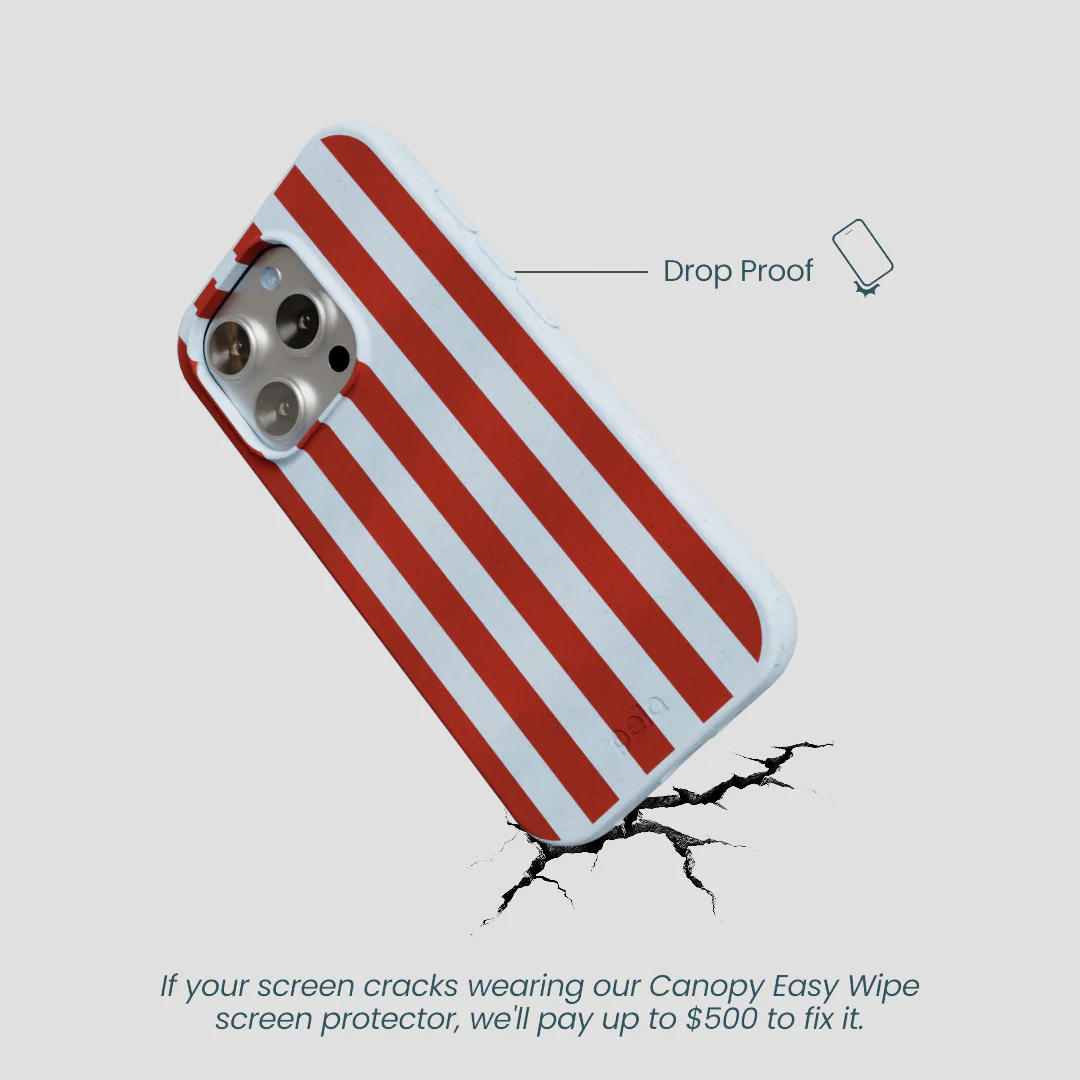 Powder Blue Copper Stripes iPhone 16 Pro Case - Image 5