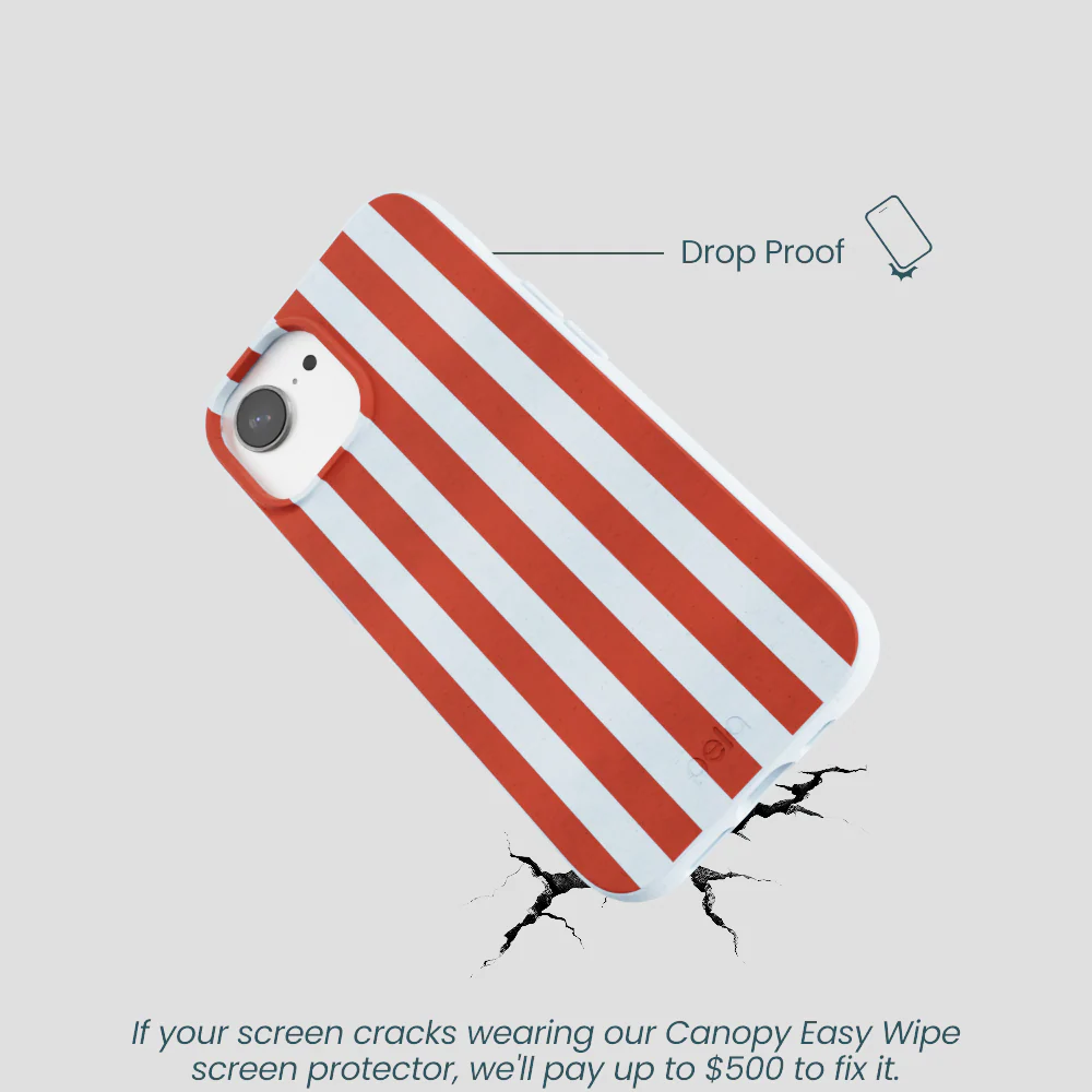 Powder Blue Copper Stripes iPhone 16e/17e Case - Image 5