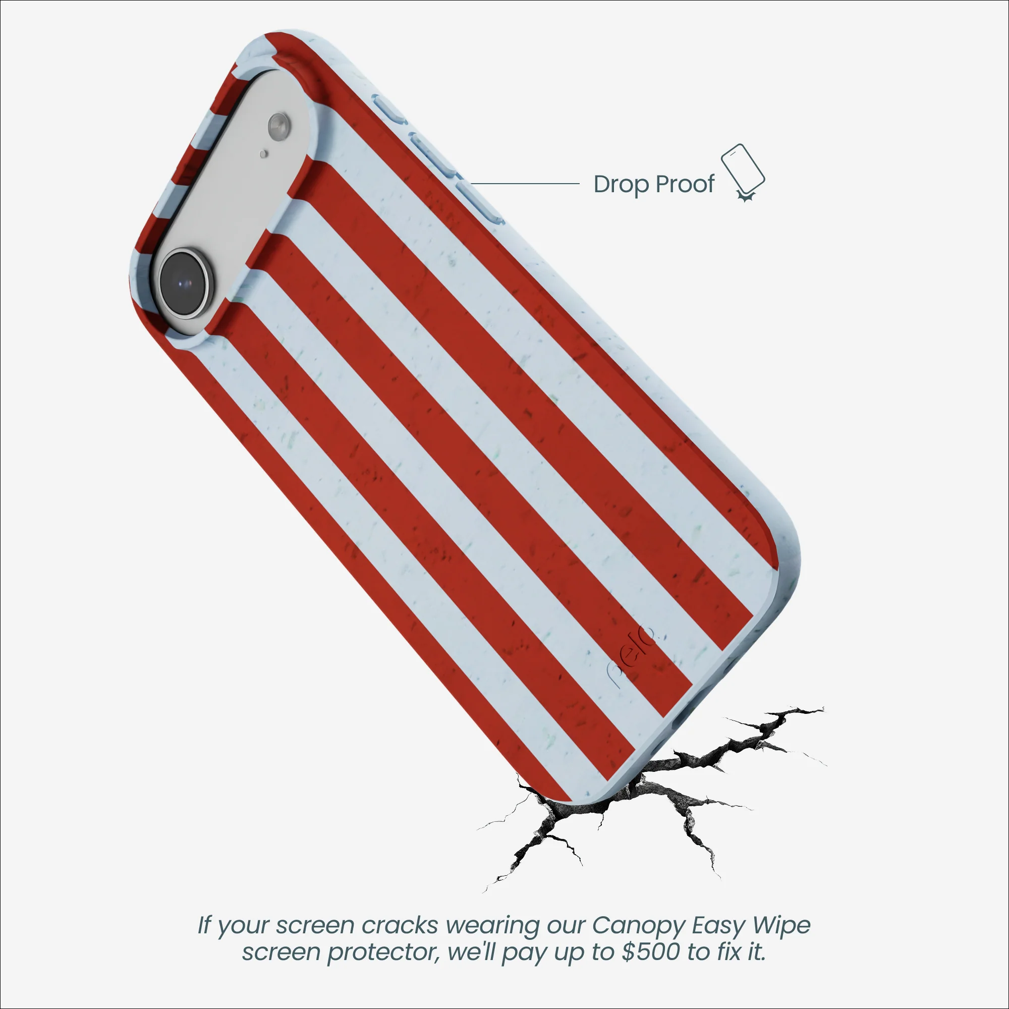 Powder Blue Copper Stripes iPhone Air Case - Image 5