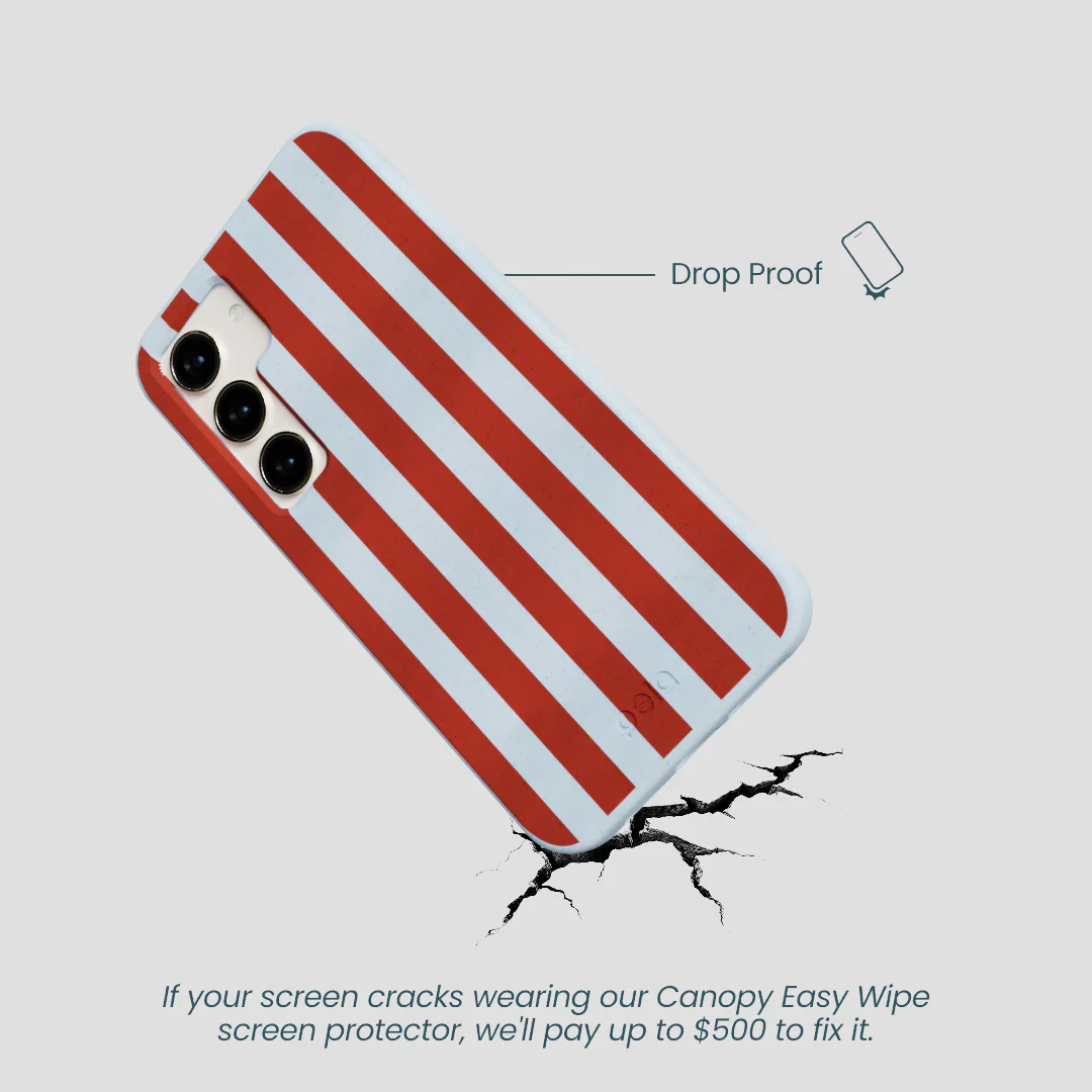 Powder Blue Copper Stripes Samsung Galaxy S23 Case - Image 4