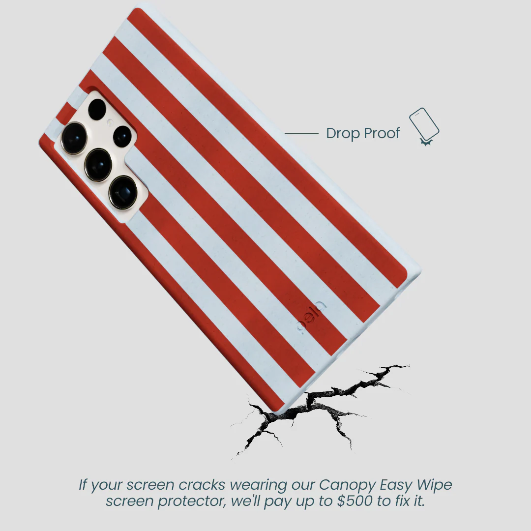 Powder Blue Copper Stripes Samsung Galaxy S24 Ultra Case - Image 4