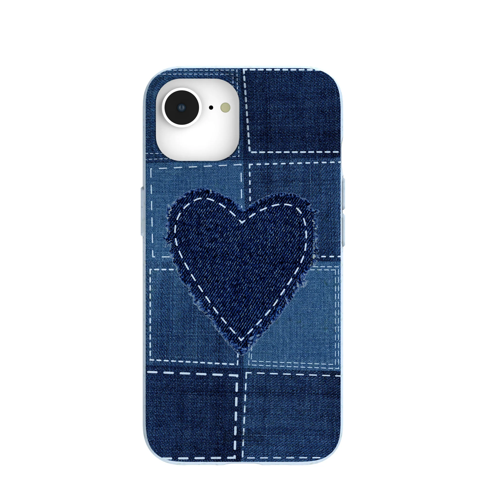 Powder Blue Denim Heart iPhone 16e/17e Case