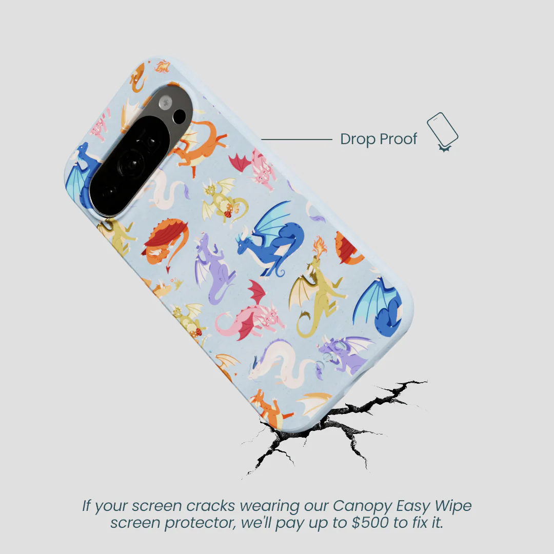 Powder Blue Dragon Cuties Google Pixel 10/10 Pro Case - Image 5