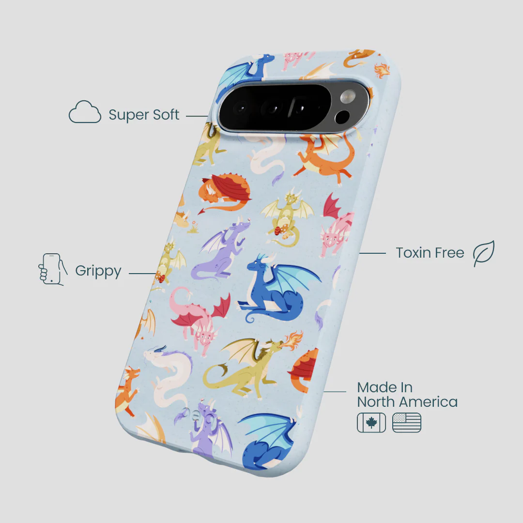 Powder Blue Dragon Cuties Google Pixel 10 Pro XL Case - Image 4