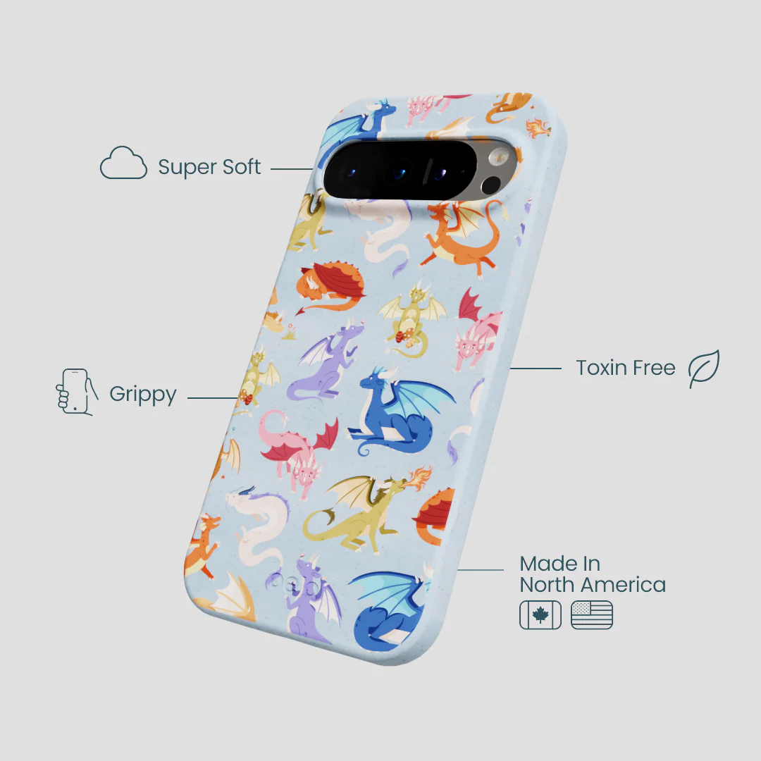 Powder Blue Dragon Cuties Google Pixel 9/9 Pro Case - Image 3