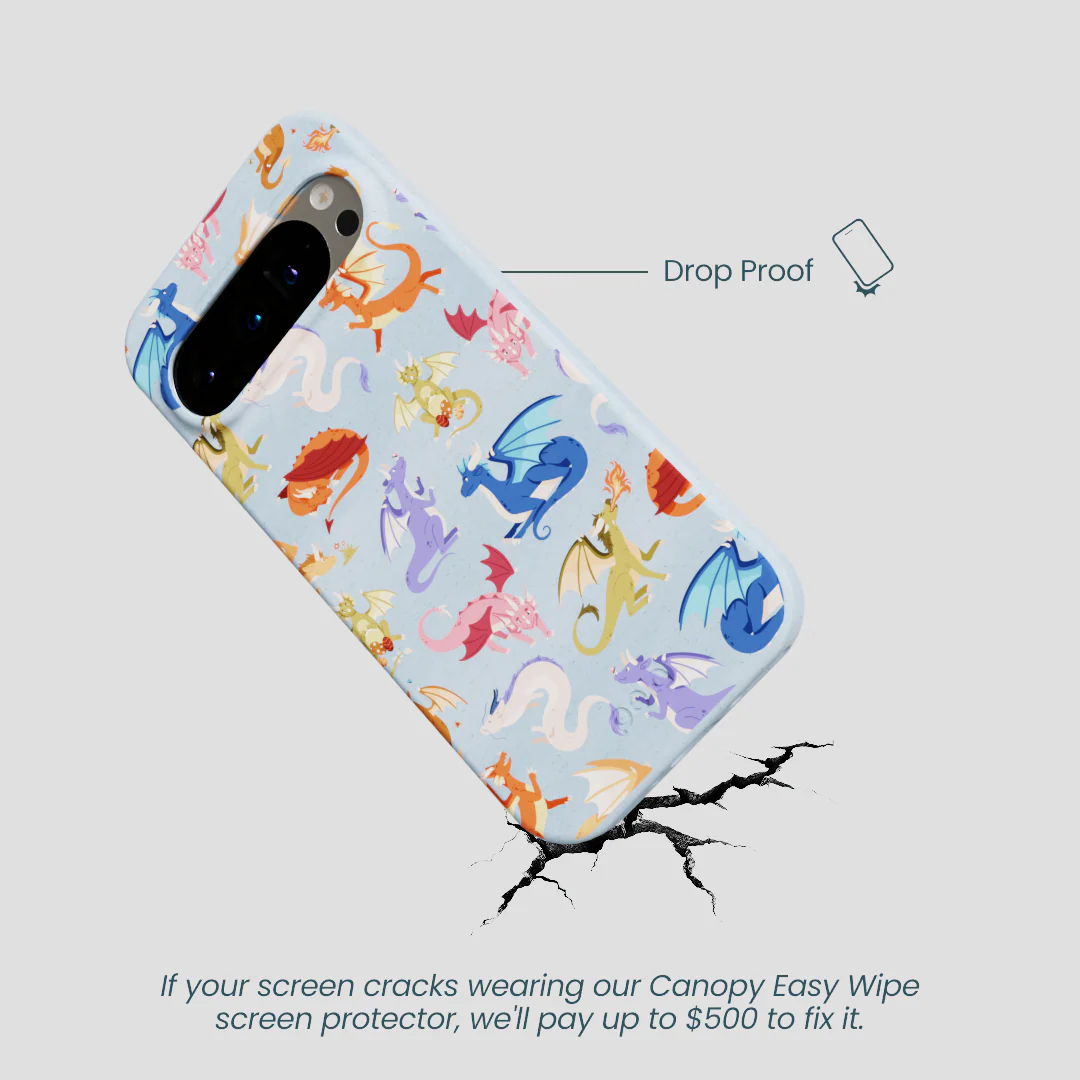 Powder Blue Dragon Cuties Google Pixel 9/9 Pro Case - Image 4
