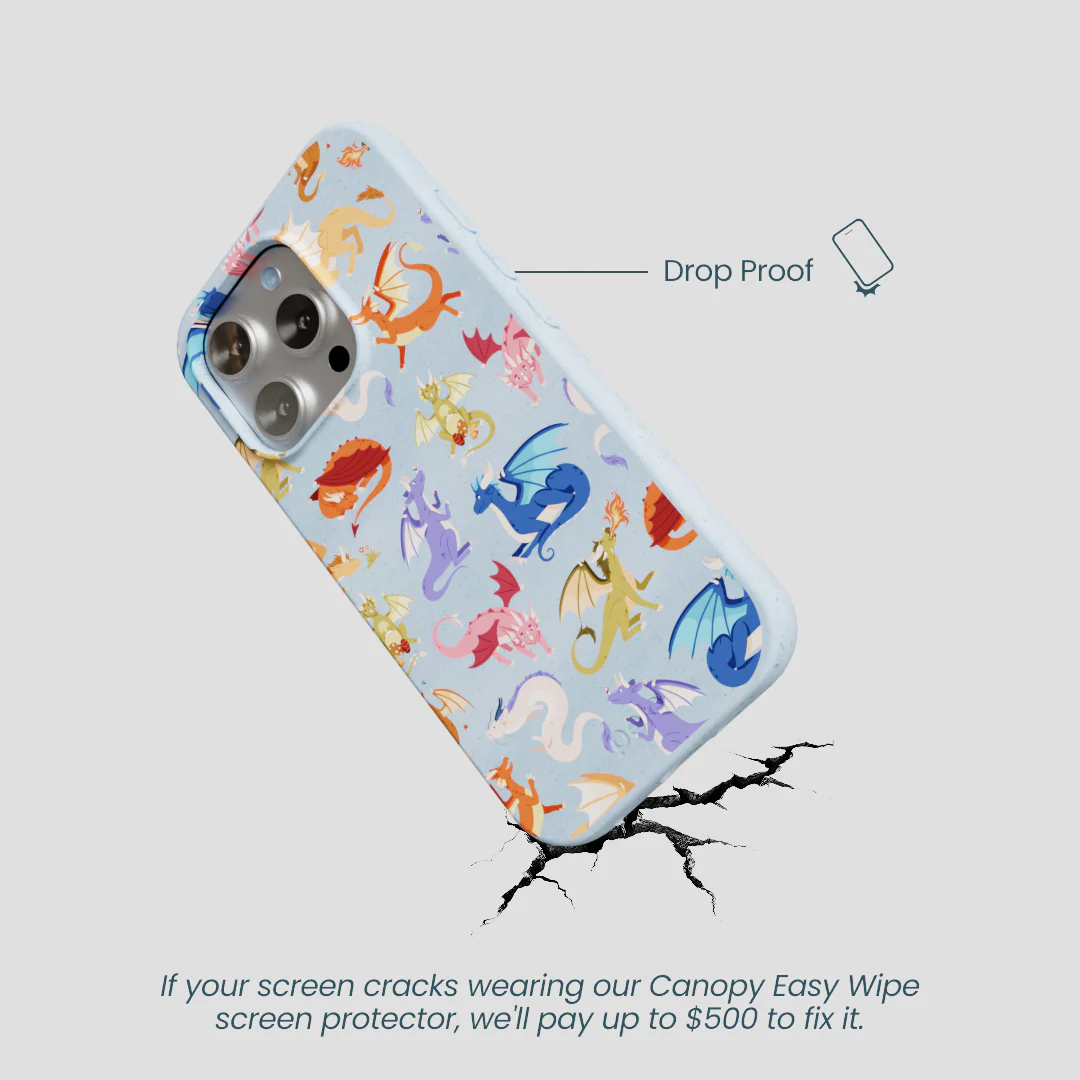Powder Blue Dragon Cuties iPhone 16 Pro Case - Image 5
