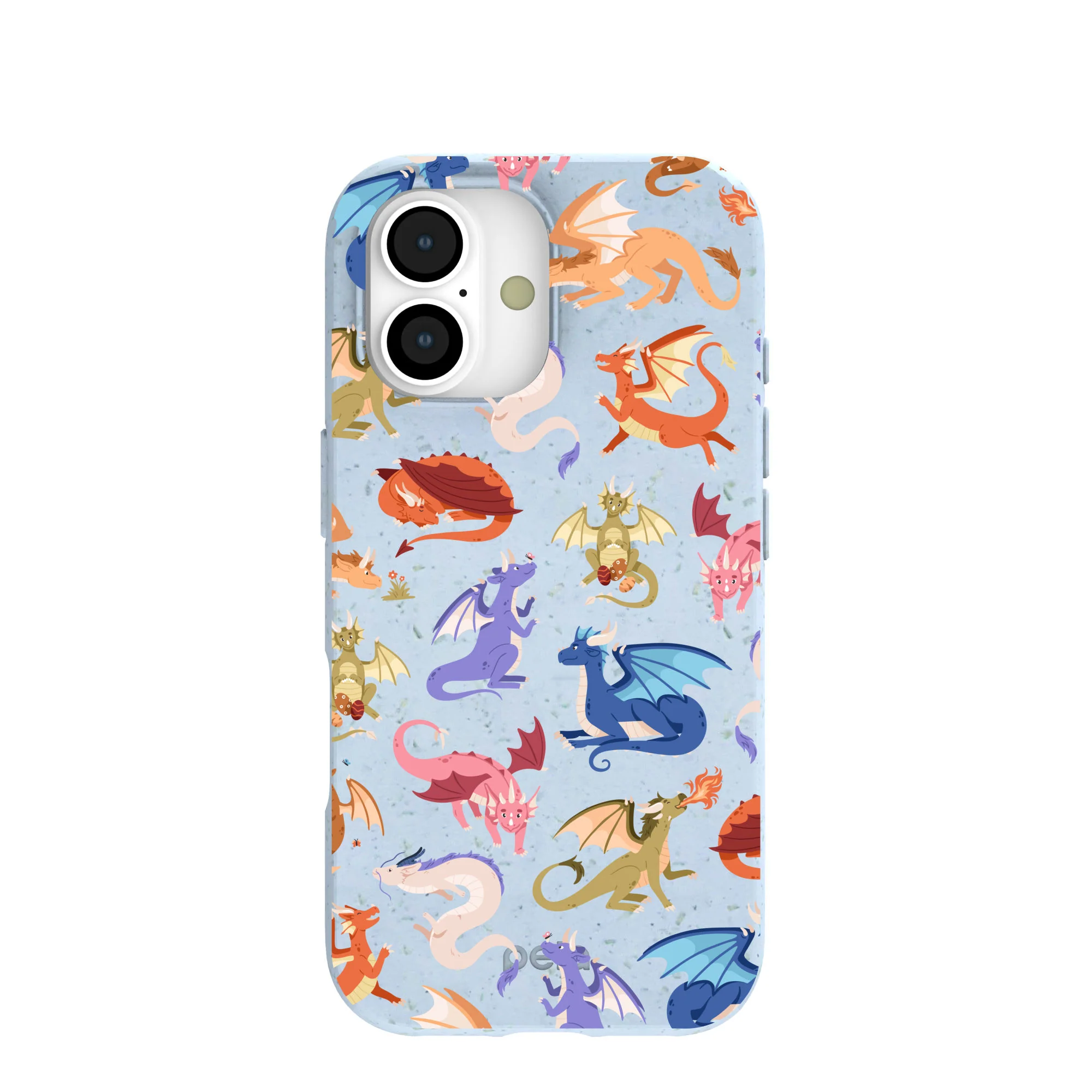Powder Blue Dragon Cuties iPhone 17 Case