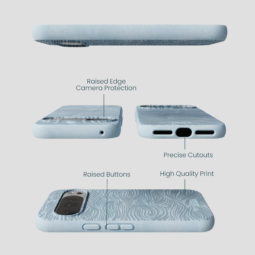 Powder Blue Ebb and Flow Google Pixel 10/10 Pro Case - Image 3