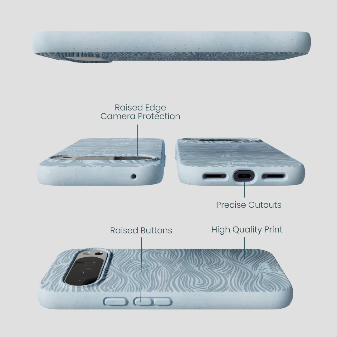 Powder Blue Ebb and Flow Google Pixel 10 Pro XL Case - Image 2