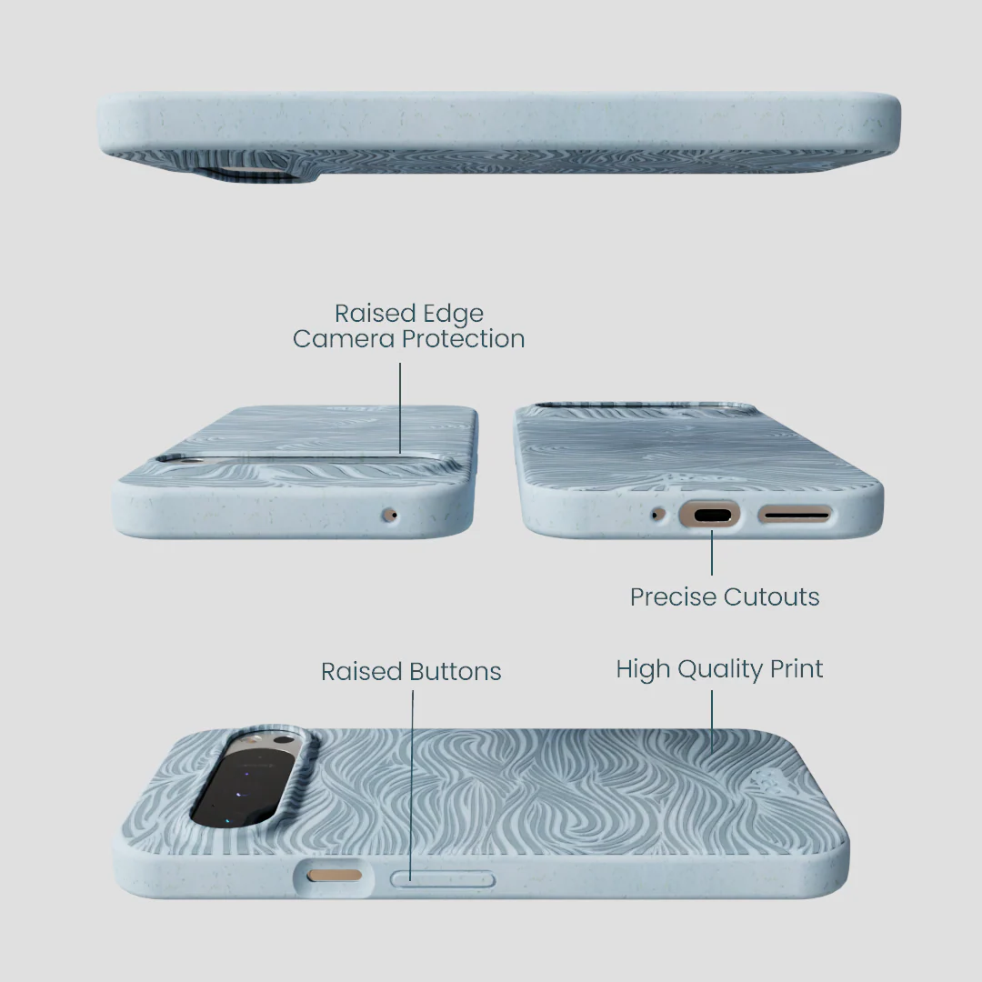 Powder Blue Ebb and Flow Google Pixel 9 Pro XL Case - Image 2