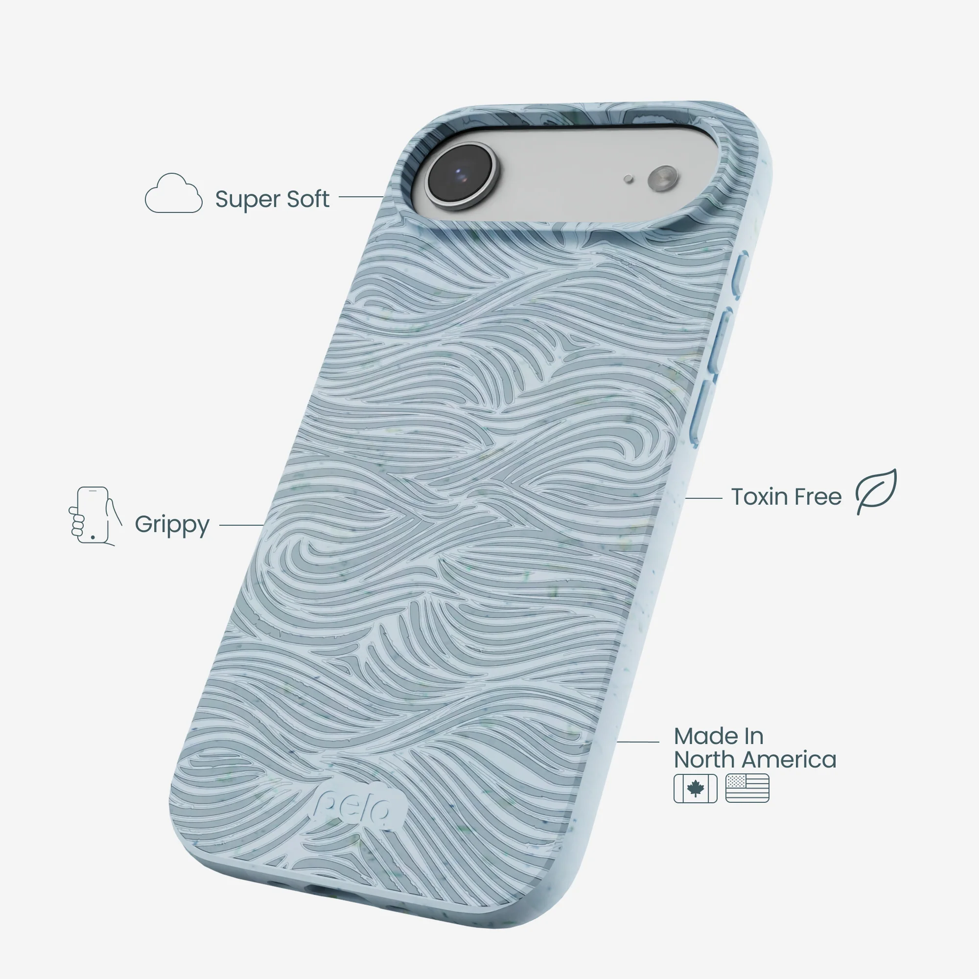 Powder Blue Ebb and Flow iPhone Air Case - Image 4