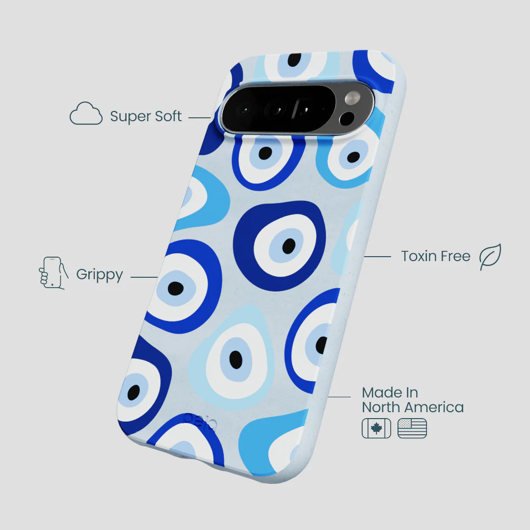 Powder Blue Evil Eye Google Pixel 10 Pro XL Case - Image 4