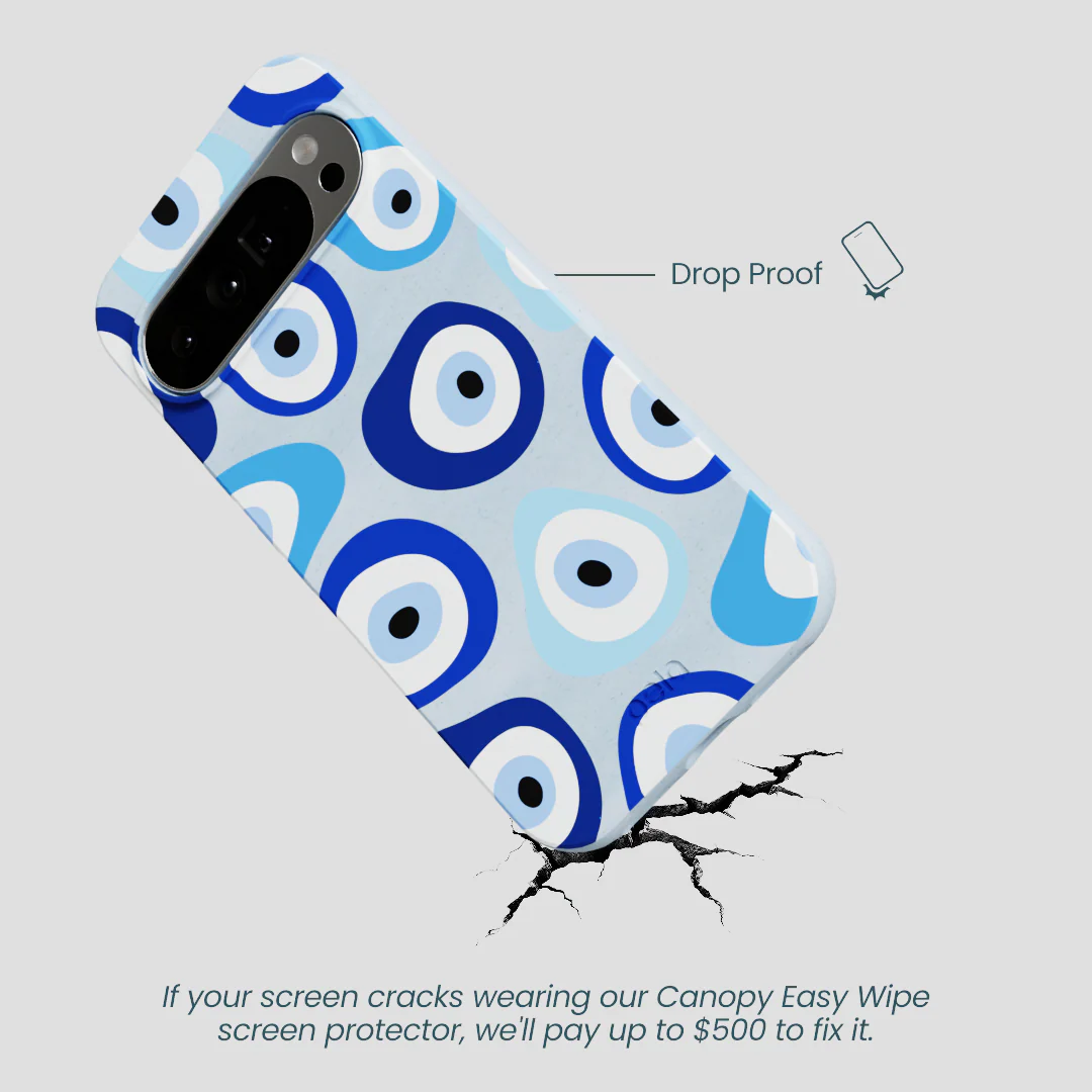 Powder Blue Evil Eye Google Pixel 10 Pro XL Case - Image 5