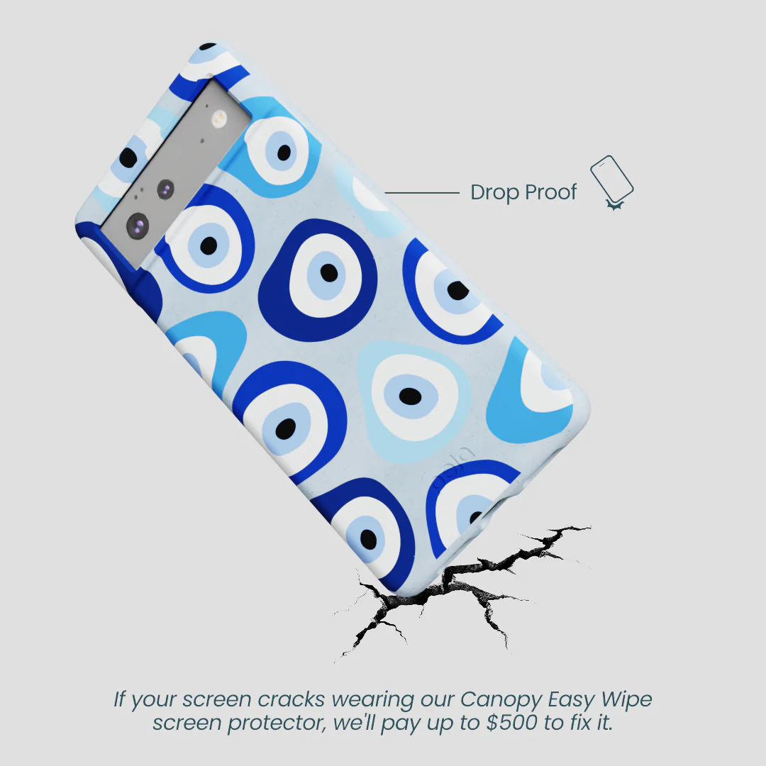Powder Blue Evil Eye Google Pixel 6 Case - Image 5