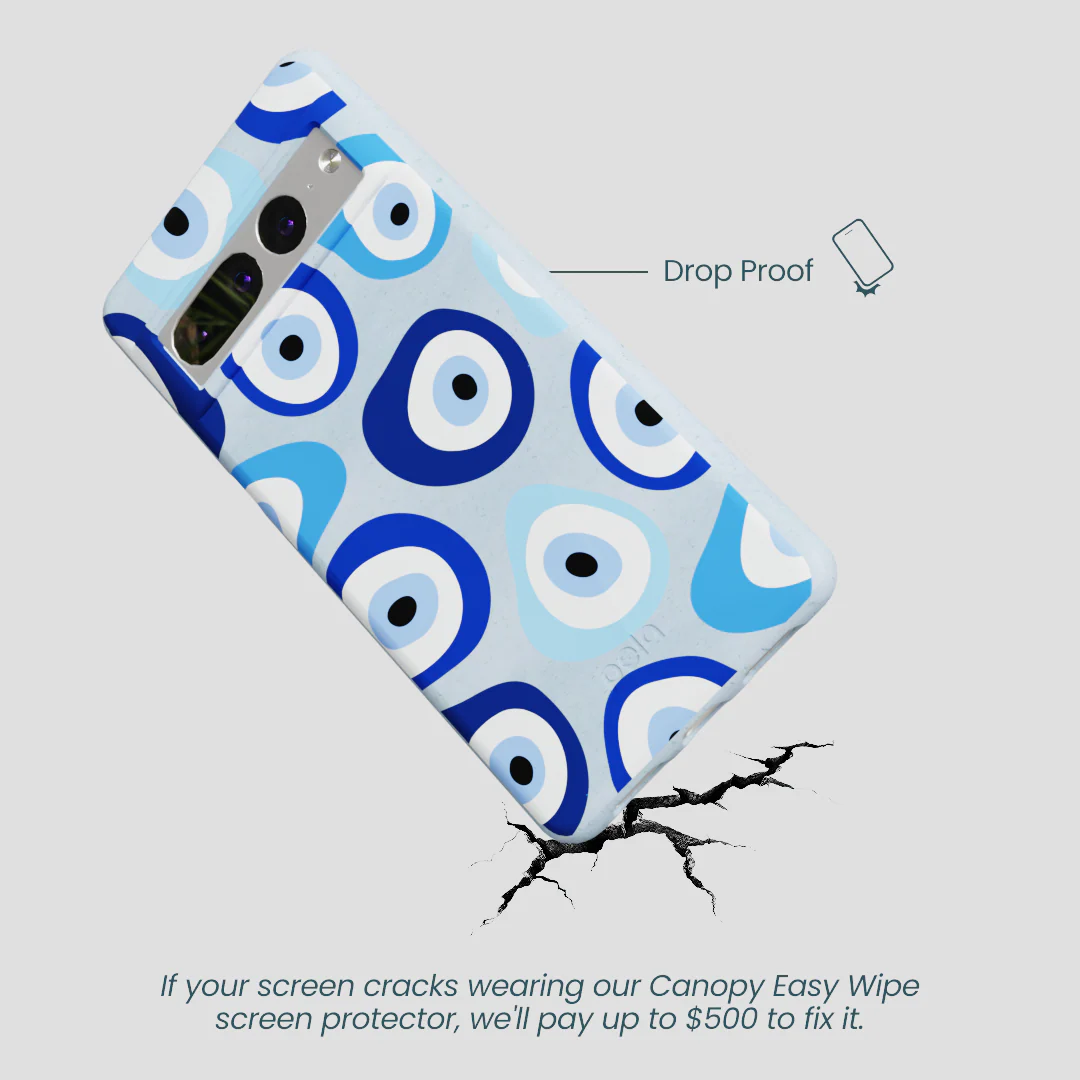 Powder Blue Evil Eye Google Pixel 7 Pro Case - Image 5