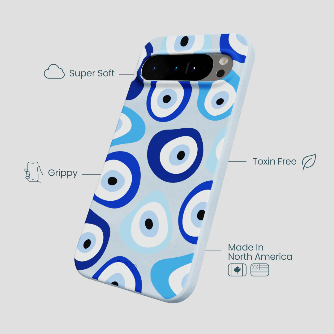 Powder Blue Evil Eye Google Pixel 9 Pro XL Case - Image 4