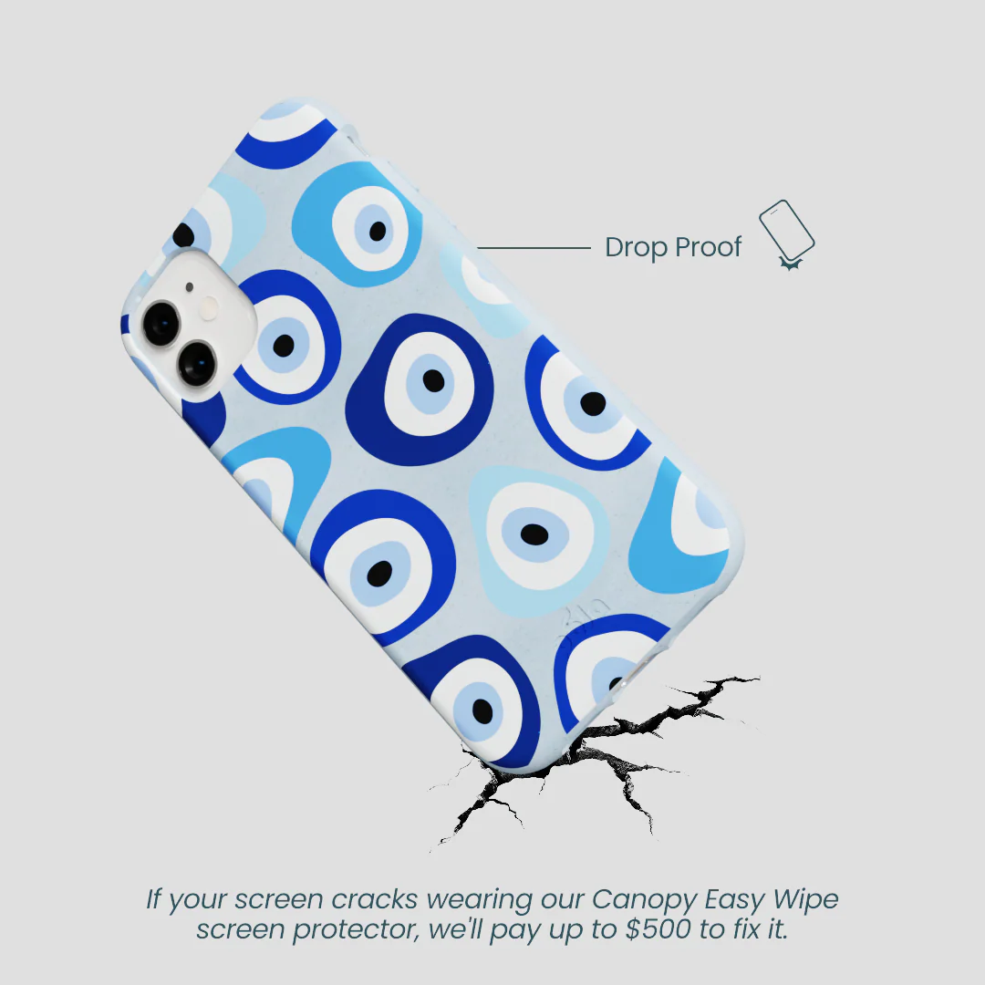 Powder Blue Evil Eye iPhone 11 Case - Image 5