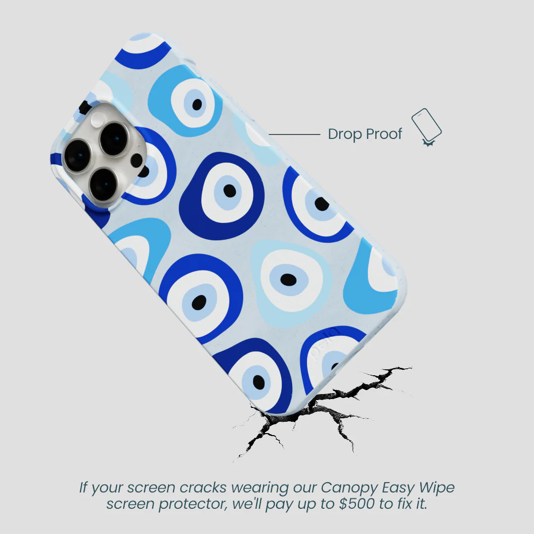 Powder Blue Evil Eye iPhone 14 Pro Max Case - Image 5