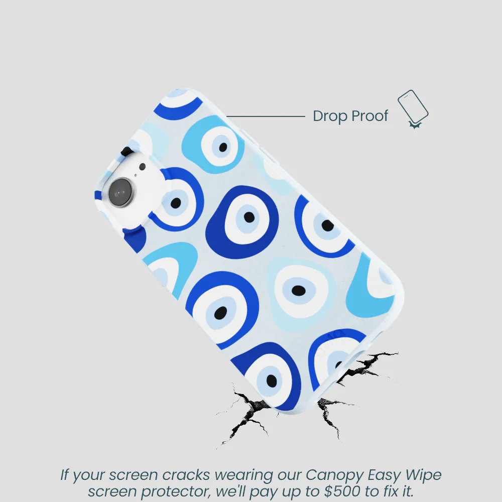 Powder Blue Evil Eye iPhone 16e/17e Case - Image 5