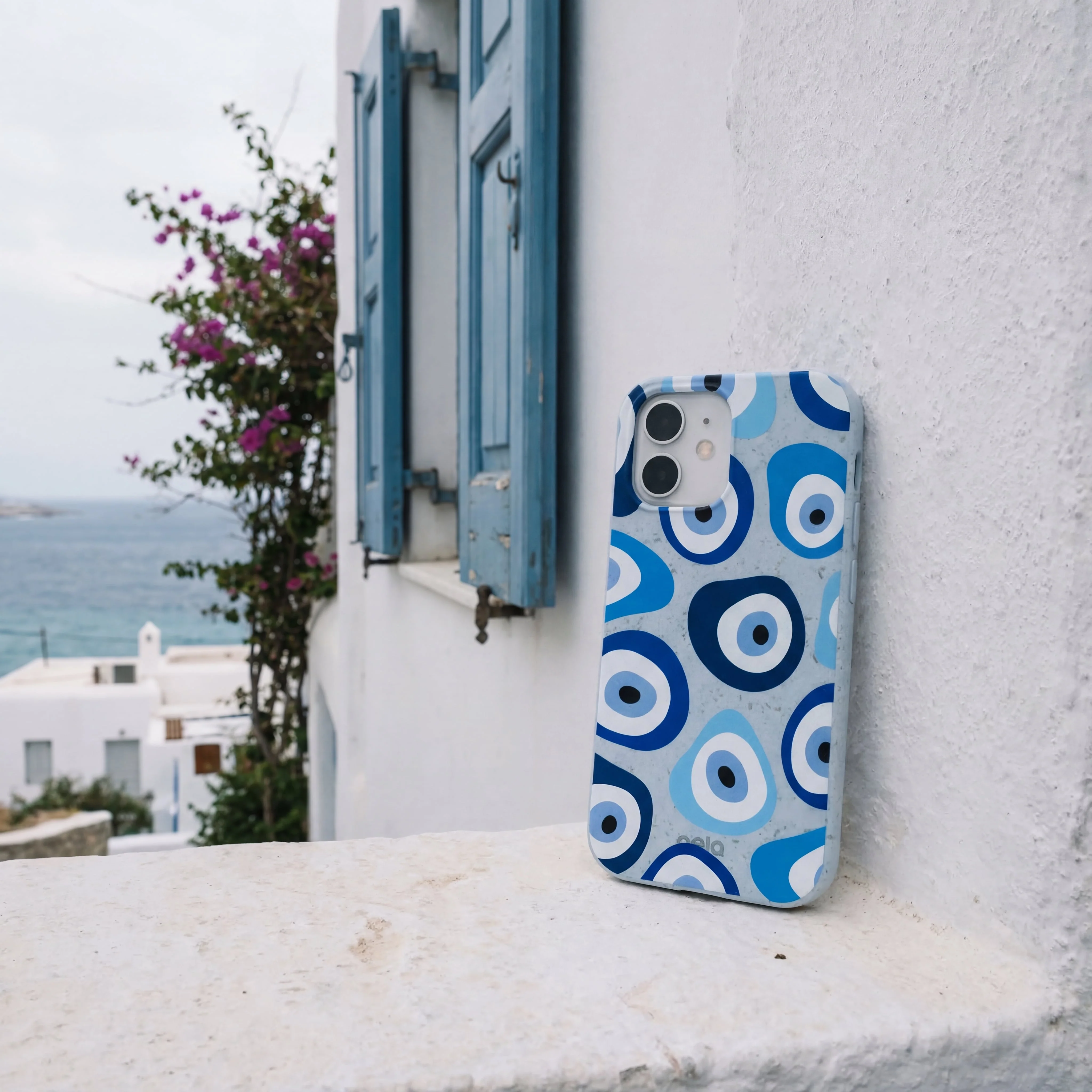 Powder Blue Evil Eye iPhone 17 Case - Image 2