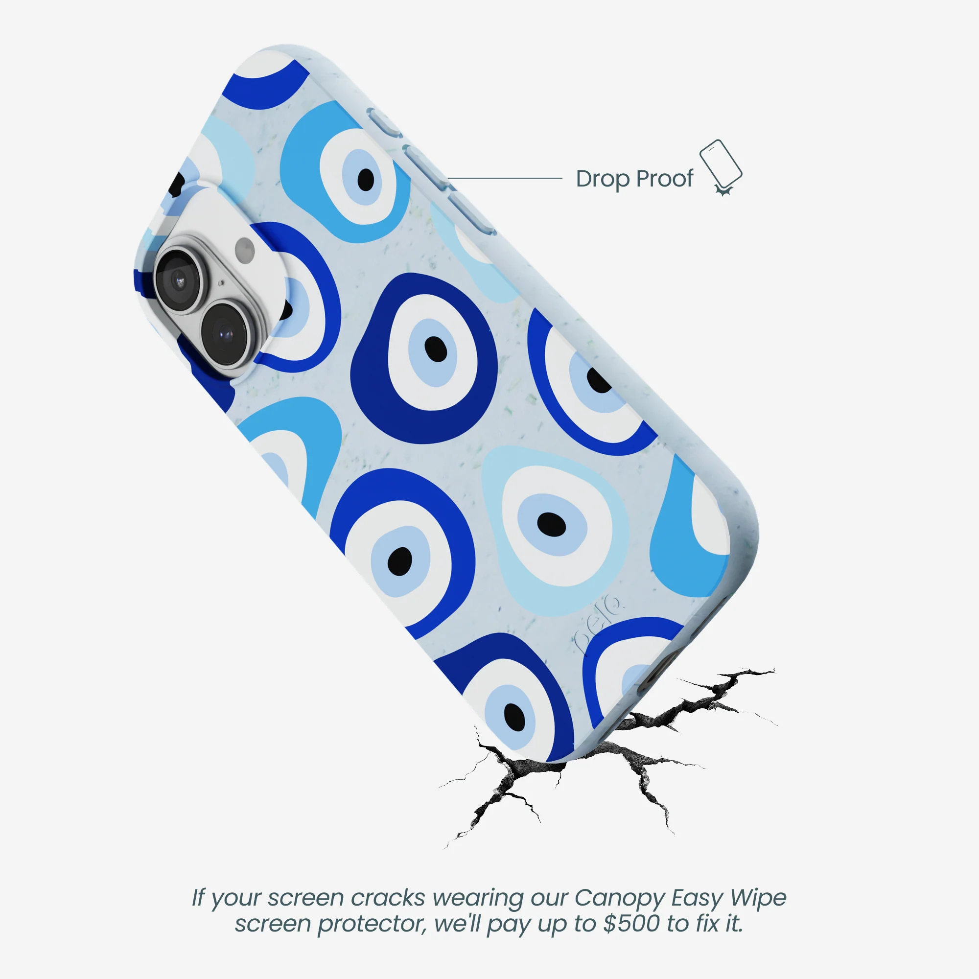 Powder Blue Evil Eye iPhone 17 Case - Image 5