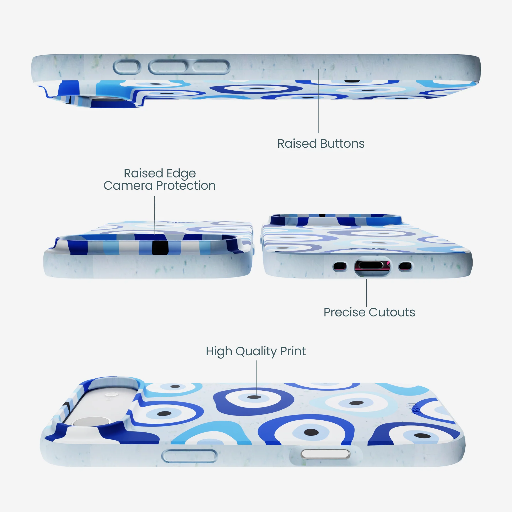 Powder Blue Evil Eye iPhone Air Case - Image 3