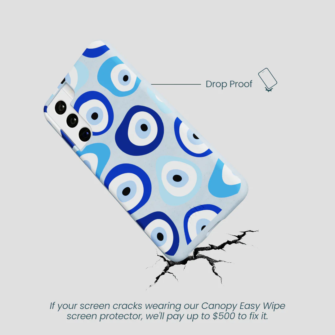 Powder Blue Evil Eye Samsung Galaxy S22 Case - Image 5