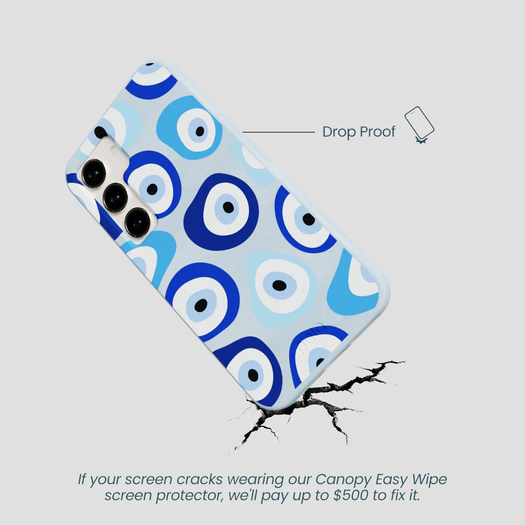 Powder Blue Evil Eye Samsung Galaxy S23 Case - Image 5