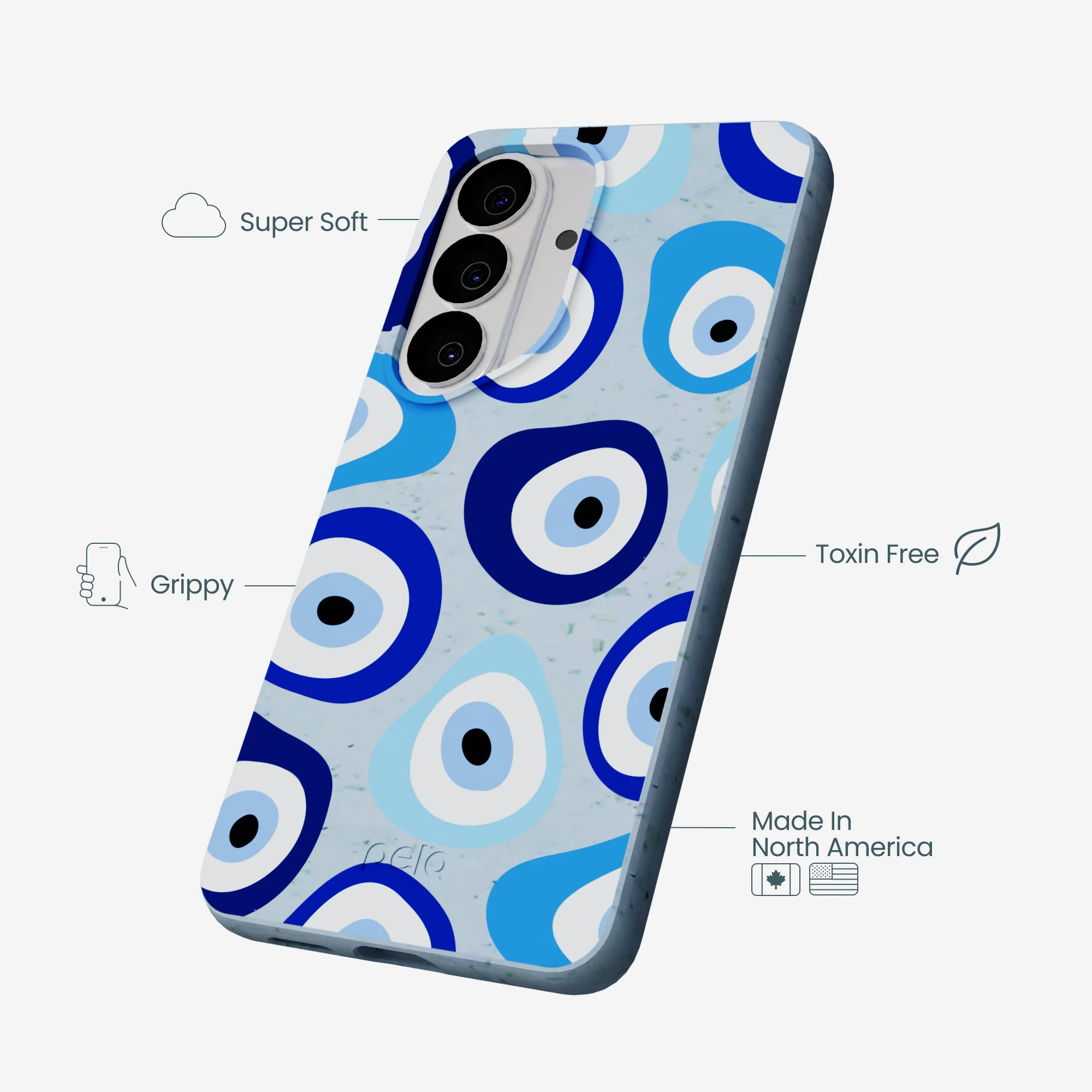 Powder Blue Evil Eye Samsung Galaxy S26 Case - Image 4