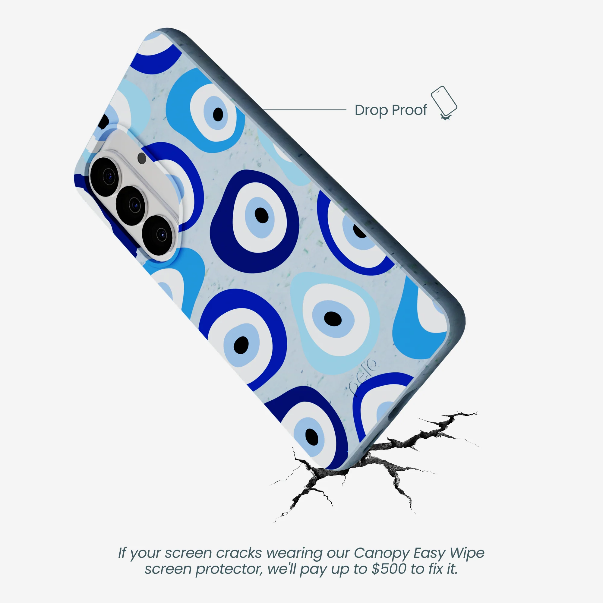 Powder Blue Evil Eye Samsung Galaxy S26 Case - Image 5
