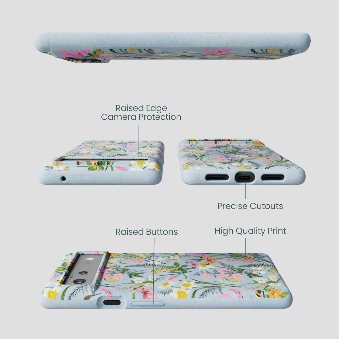 Powder Blue Fairy Wildflowers Google Pixel 6 Case - Image 3