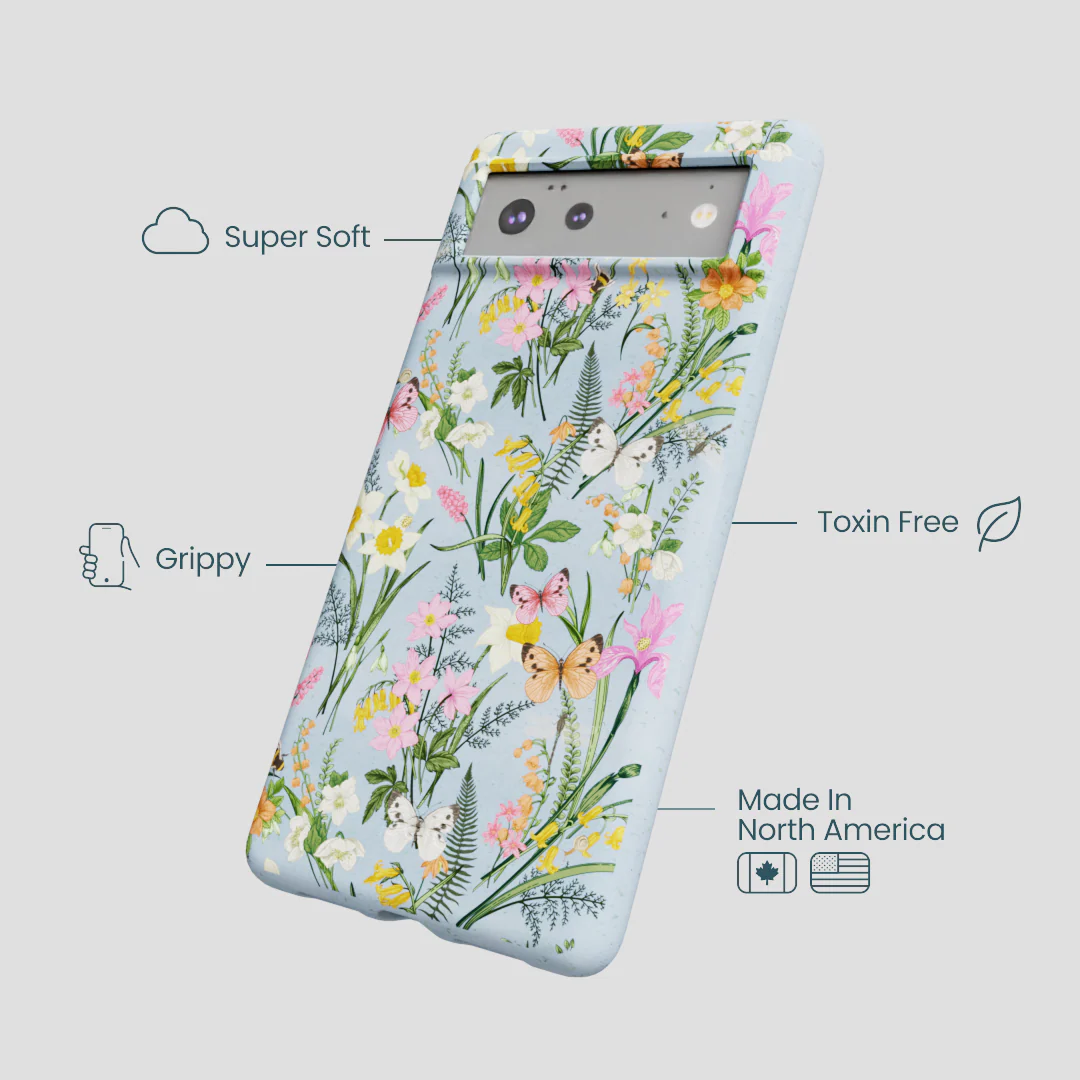Powder Blue Fairy Wildflowers Google Pixel 6 Case - Image 4