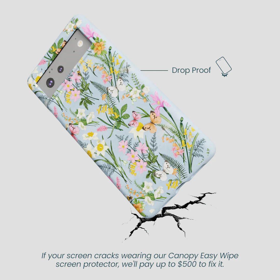 Powder Blue Fairy Wildflowers Google Pixel 6a Case - Image 5