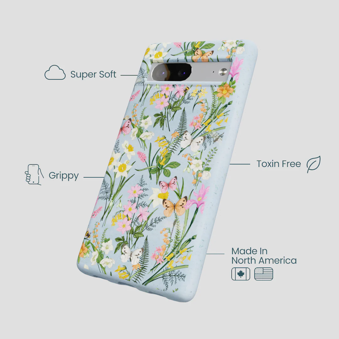 Powder Blue Fairy Wildflowers Google Pixel 7 Case - Image 4