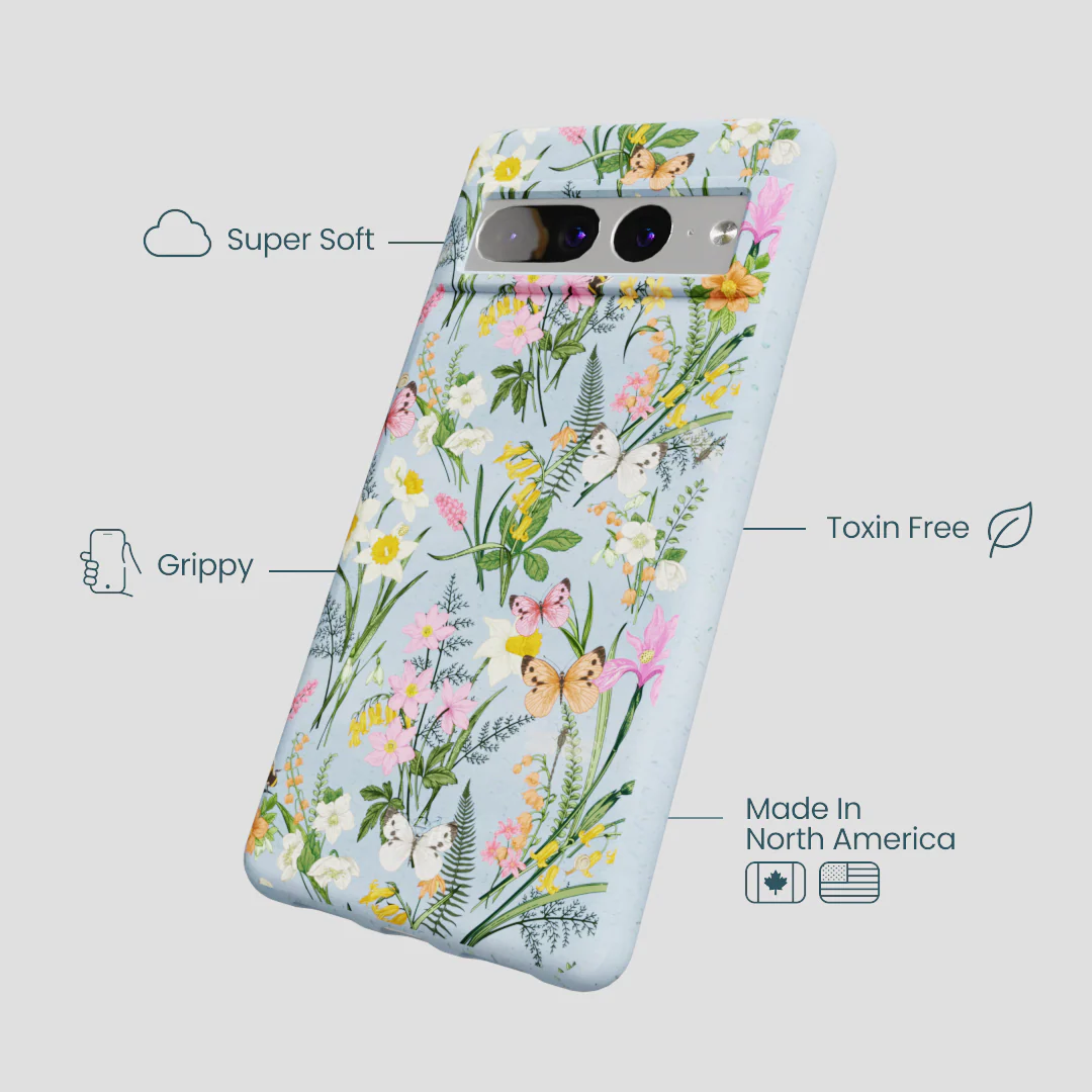 Powder Blue Fairy Wildflowers Google Pixel 7 Pro Case - Image 4