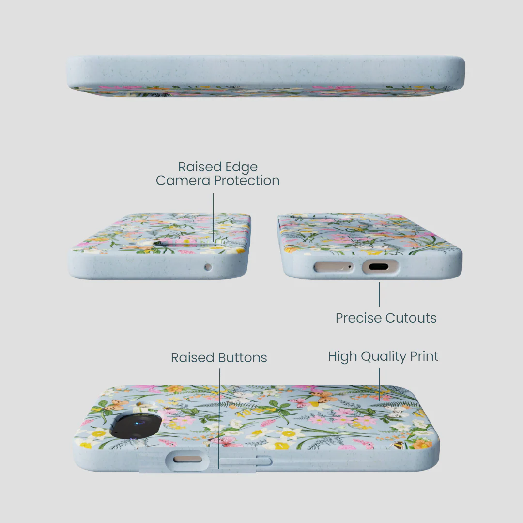 Powder Blue Fairy Wildflowers Google Pixel 9a Case - Image 3