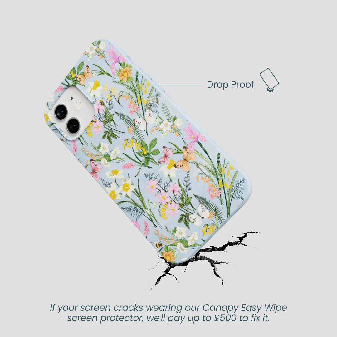Powder Blue Fairy Wildflowers iPhone 12/ iPhone 12 Pro Case - Image 5