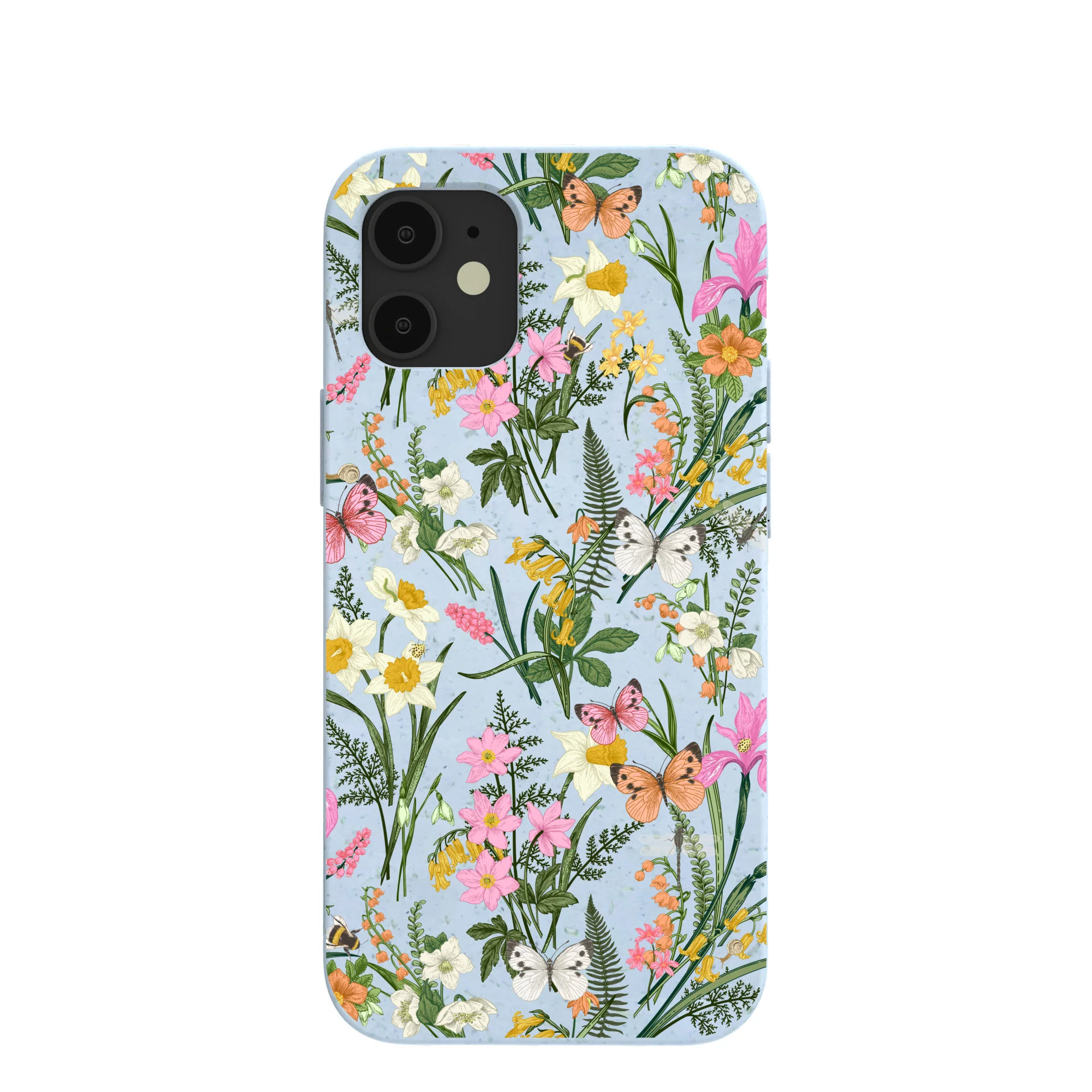 Powder Blue Fairy Wildflowers iPhone 12 Mini Case