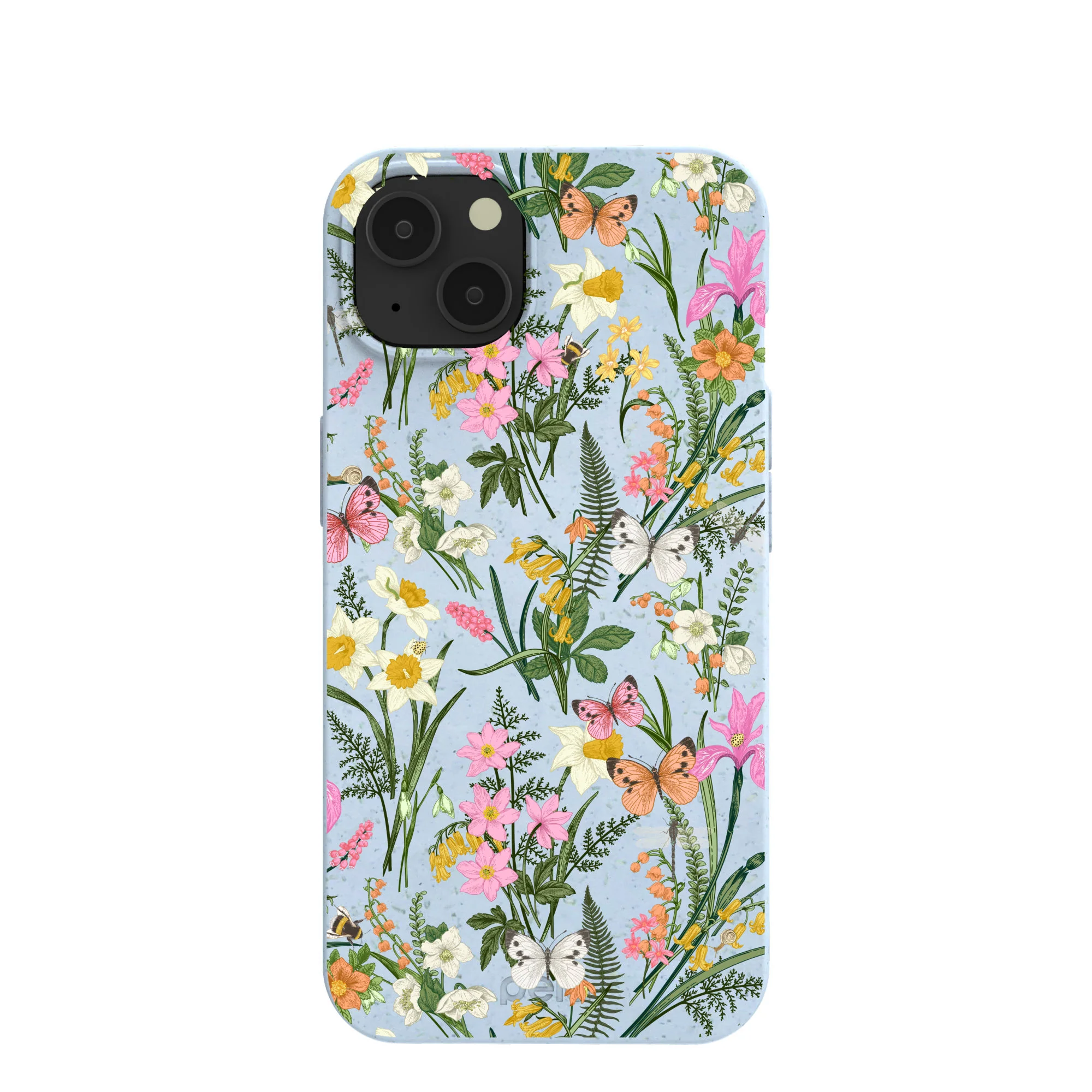 Powder Blue Fairy Wildflowers iPhone 13 Case