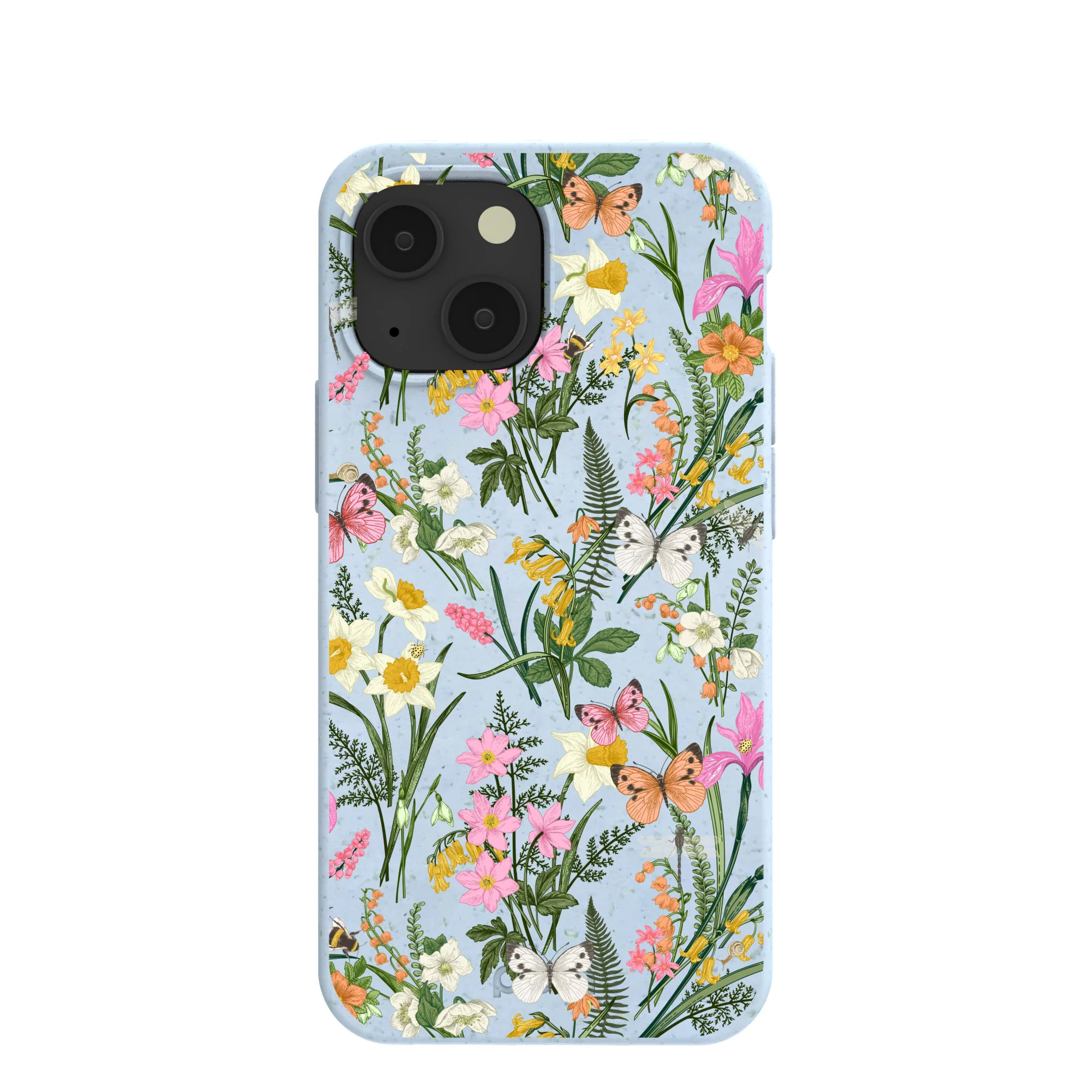 Powder Blue Fairy Wildflowers iPhone 13 Mini Case