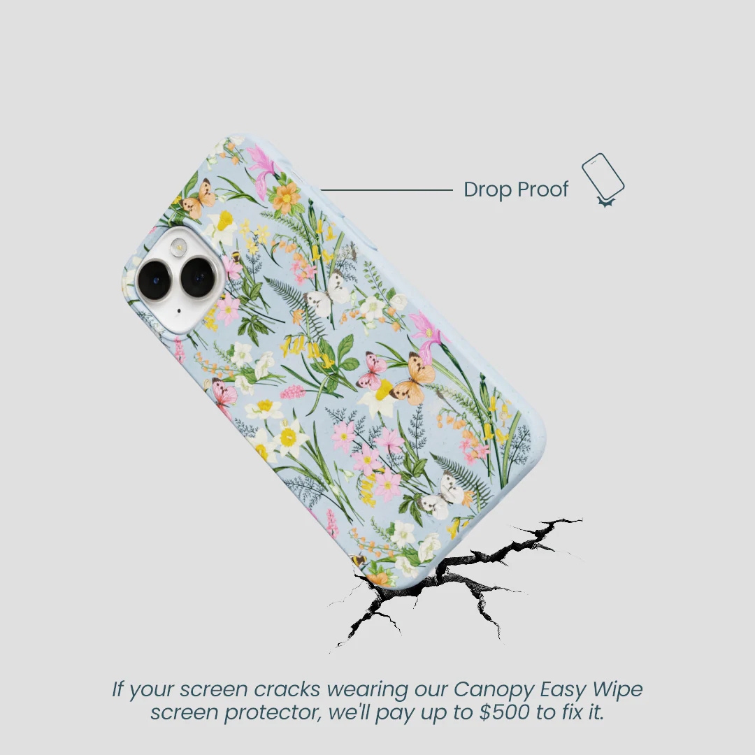 Powder Blue Fairy Wildflowers iPhone 13 Mini Case - Image 5