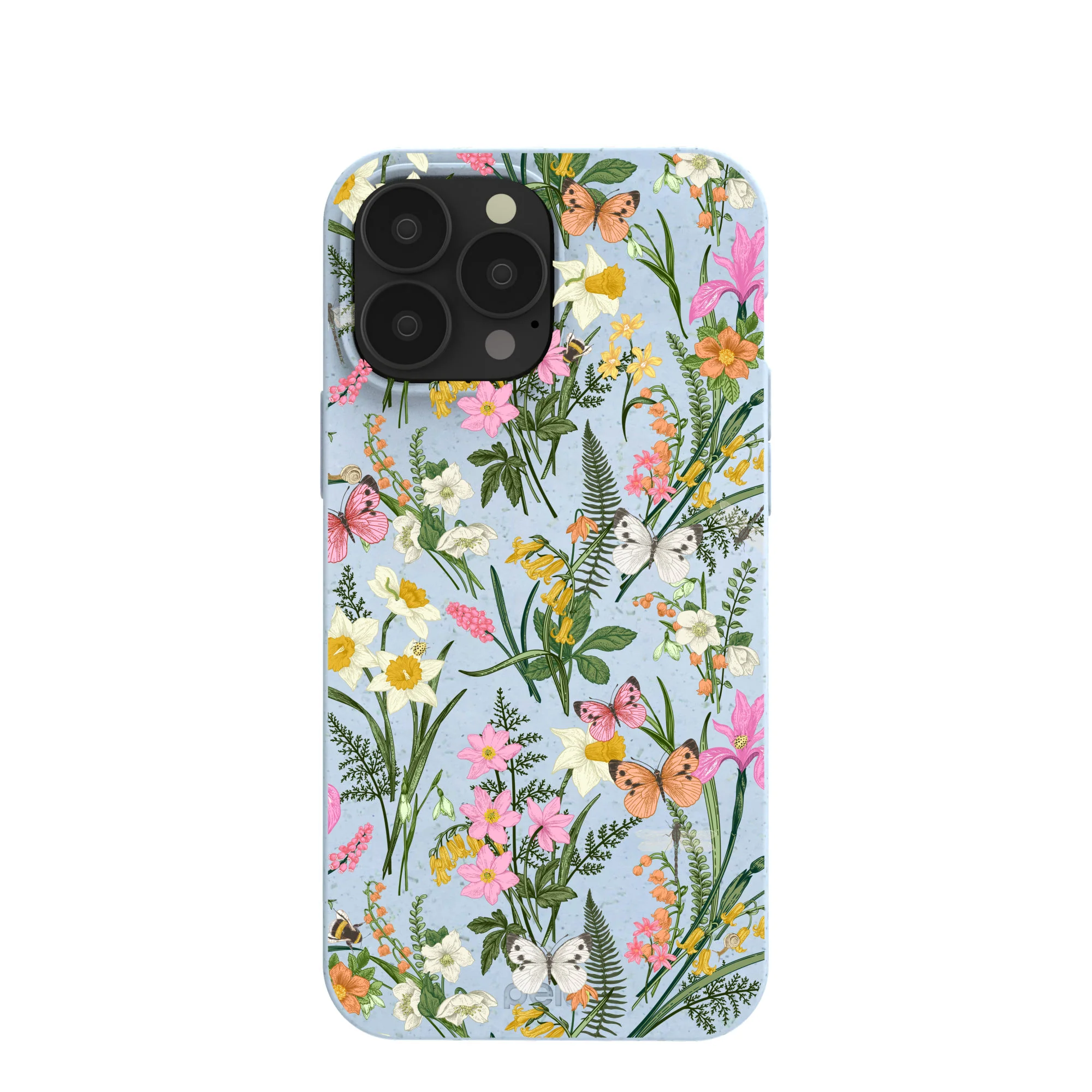 Powder Blue Fairy Wildflowers iPhone 13 Pro Max Case