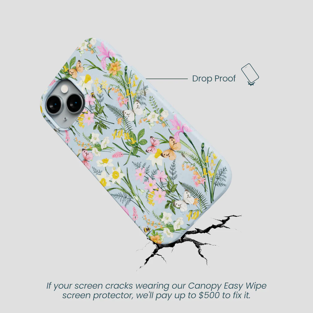 Powder Blue Fairy Wildflowers iPhone 14 Case - Image 5