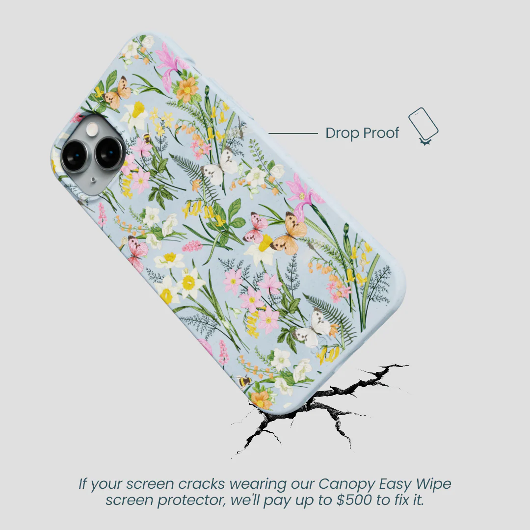 Powder Blue Fairy Wildflowers iPhone 14 Plus Case - Image 5