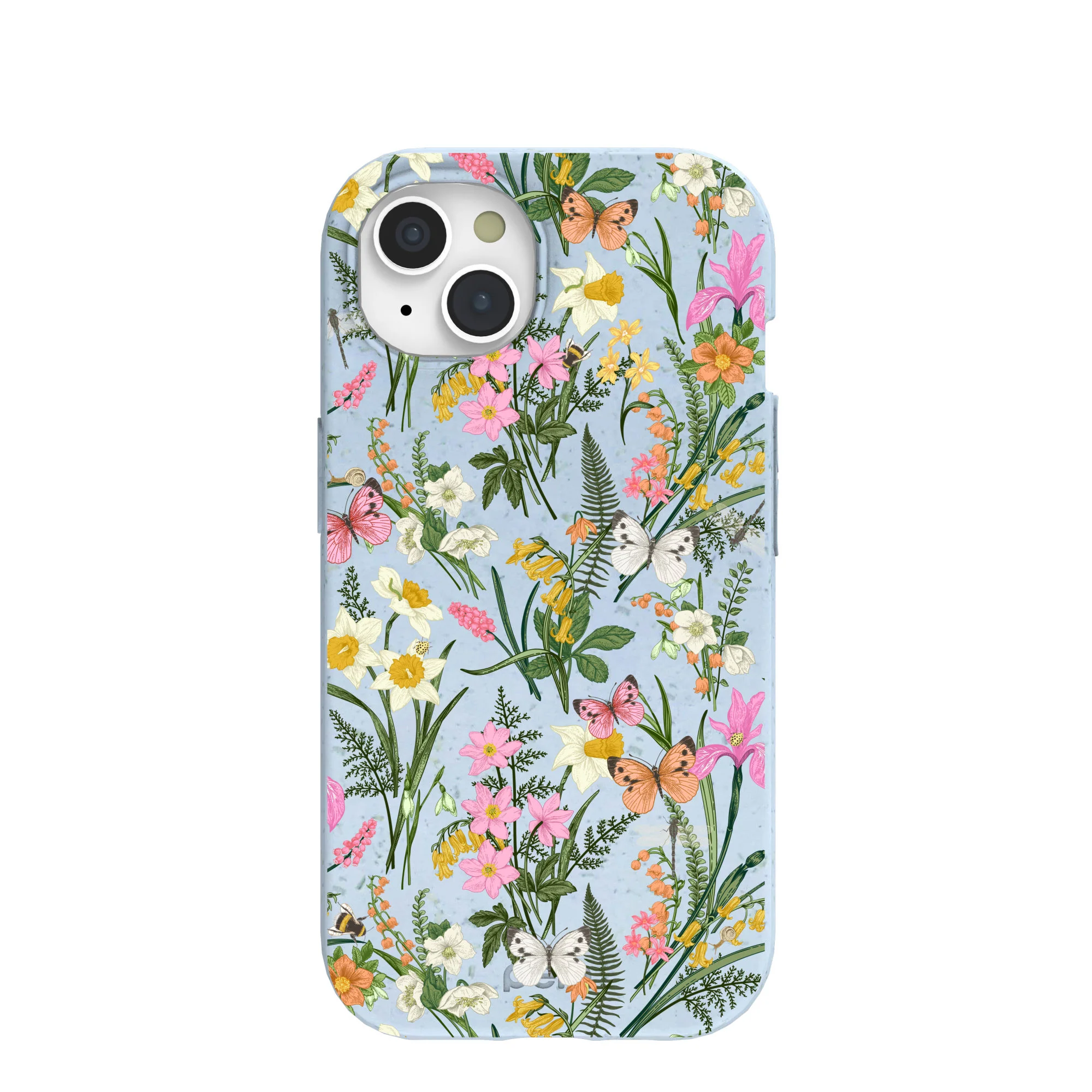 Powder Blue Fairy Wildflowers iPhone 15 Case