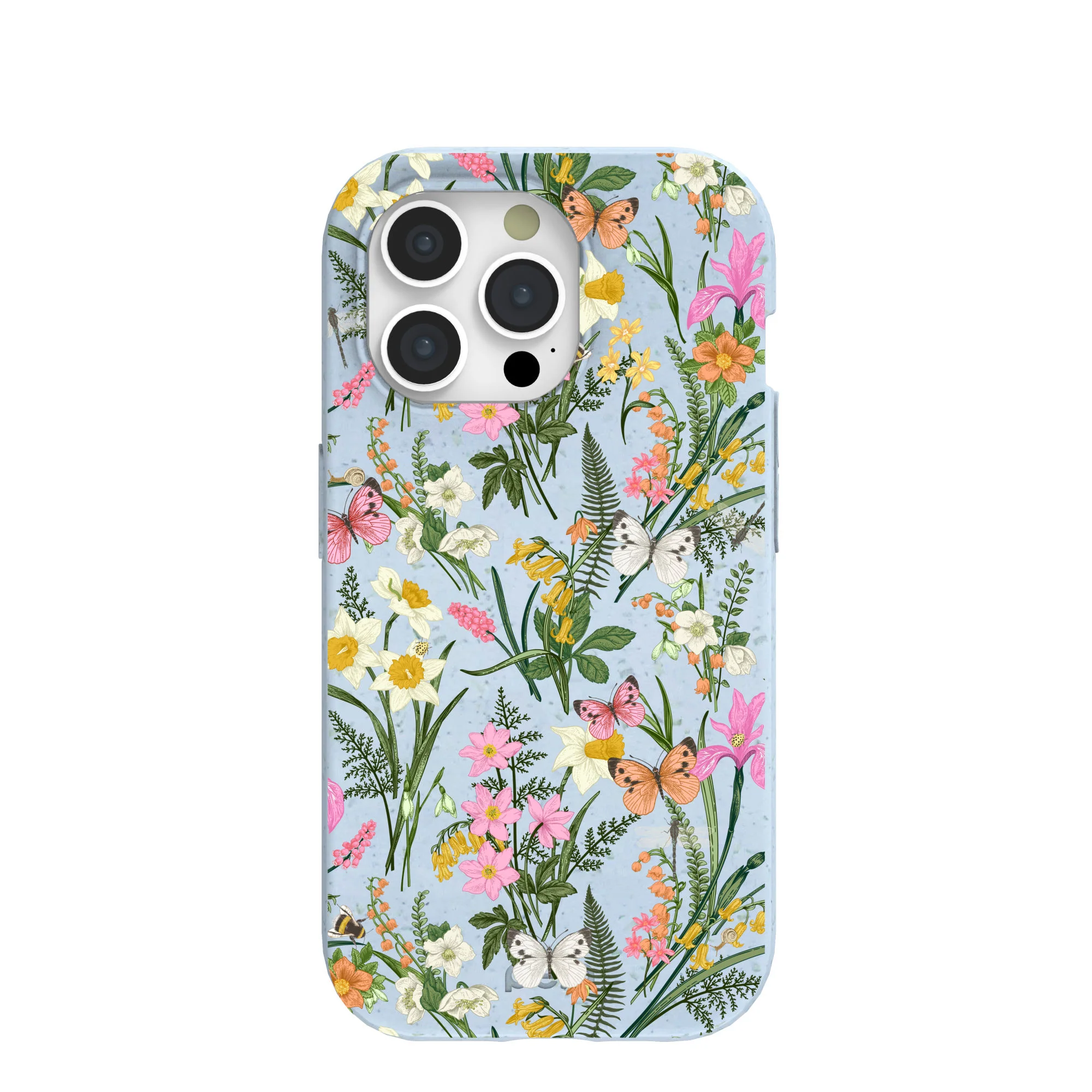 Powder Blue Fairy Wildflowers iPhone 15 Pro Case