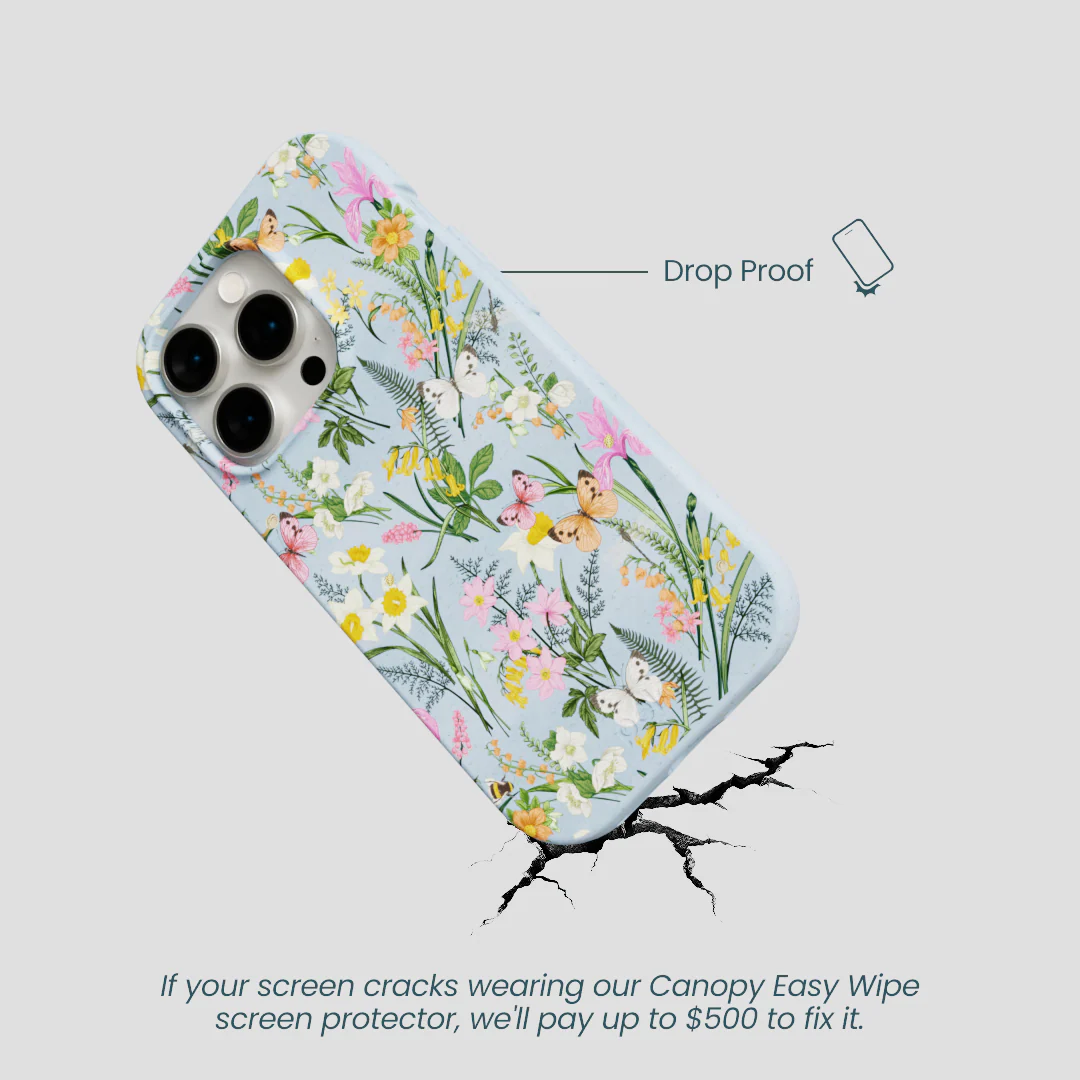 Powder Blue Fairy Wildflowers iPhone 15 Pro Case - Image 5