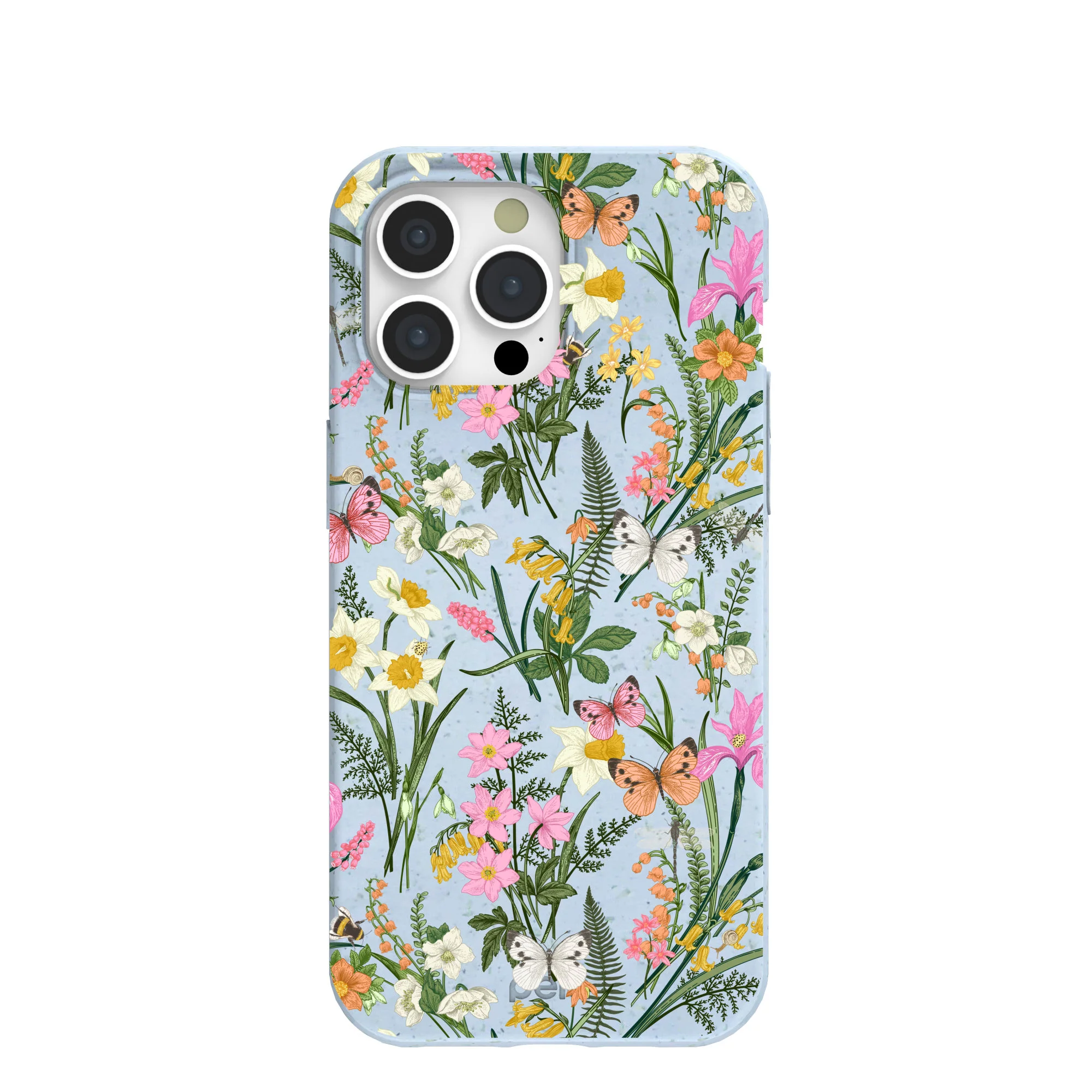 Powder Blue Fairy Wildflowers iPhone 15 Pro Max Case