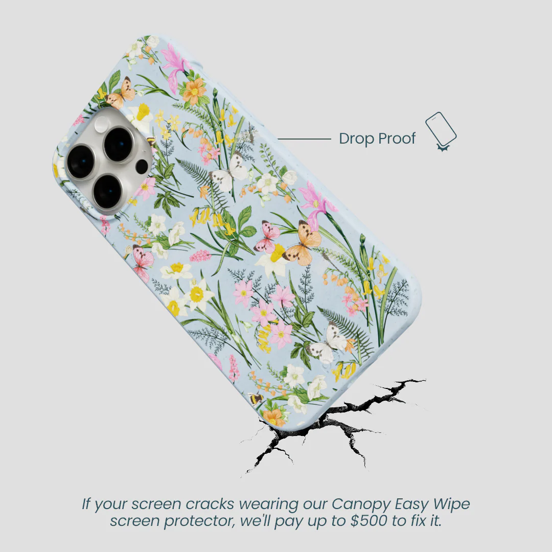 Powder Blue Fairy Wildflowers iPhone 15 Pro Max Case - Image 5